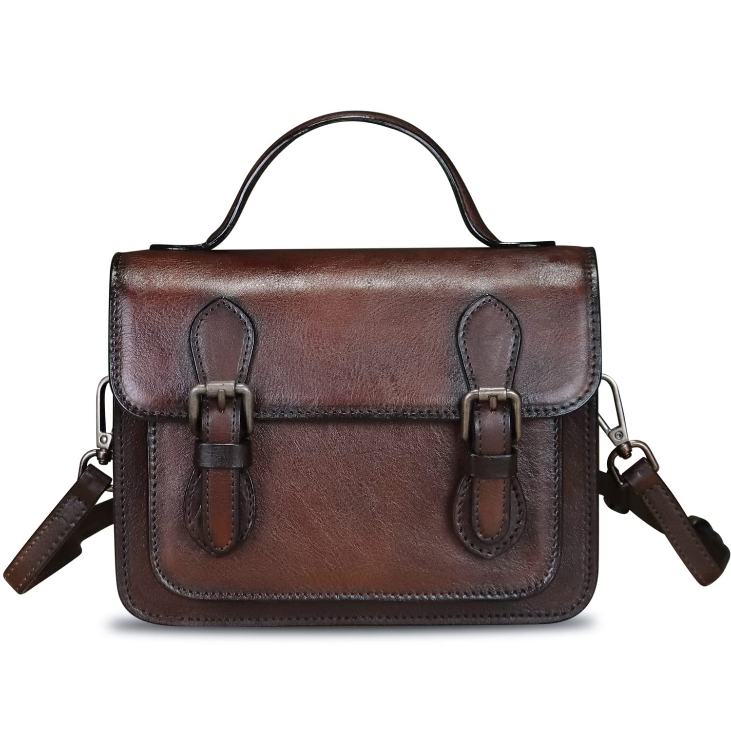 Genuine Leather Satchel Purse for Women - Vintage Handmade Top Handle Handbag & Crossbody Bag - Perfect for Work, Travel & Everyday Use