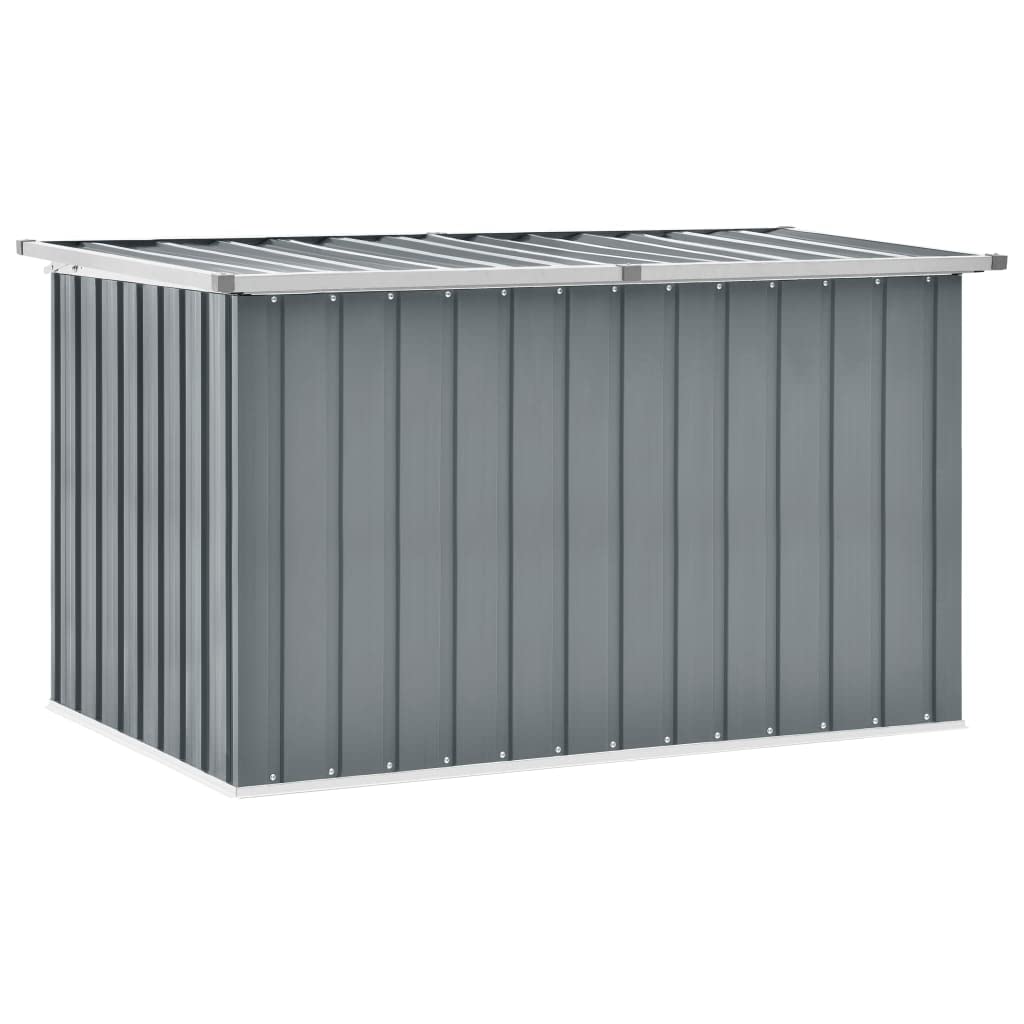 YUUIKLLE Outdoor Storage Box - Heavy Duty Metal Storage Cabinet for Patio Furniture, Outdoor Cushions, Throw Pillows, Garden Tools & Pool Toys - Weatherproof Gray Organizer (58.7