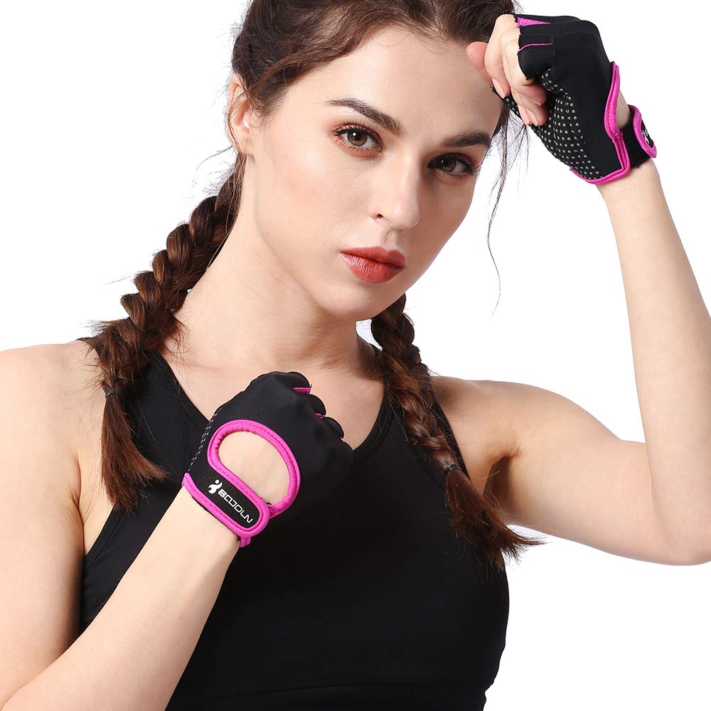 Anser 7140003 Half Finger Weight Lifting Gloves for Gym & CrossFit - Breathable Workout Gloves for Men & Women - Perfect for Weight Training, Powerlifting & Fitness Exercises