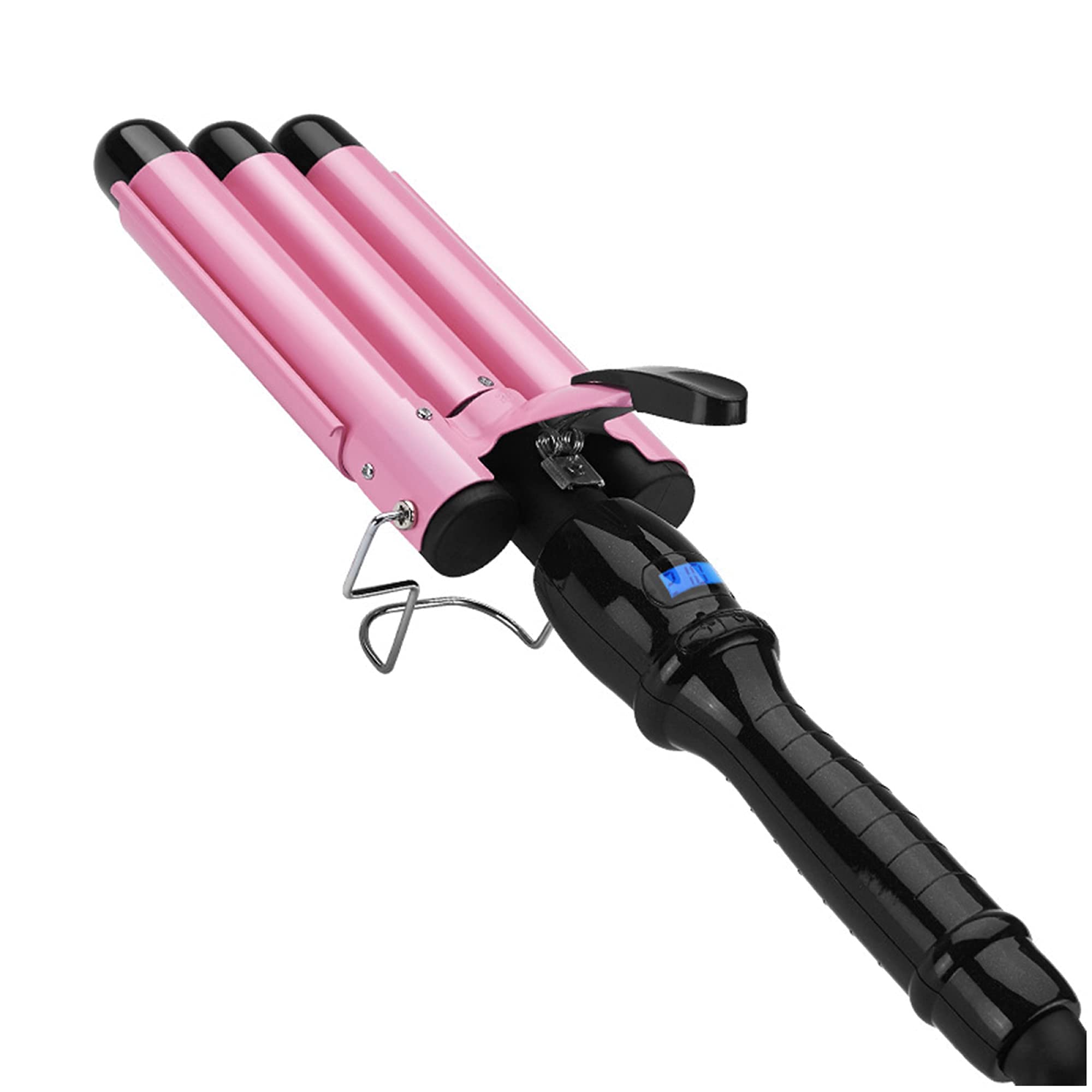 Lincheer Professional Ceramic 3 Barrel Hair Curling Iron - Hair Curler & Wave Styling Wand for Beach Waves, Loose Curls & Vintage Styles (Color A) - Perfect for Salon, Home Use & Travel