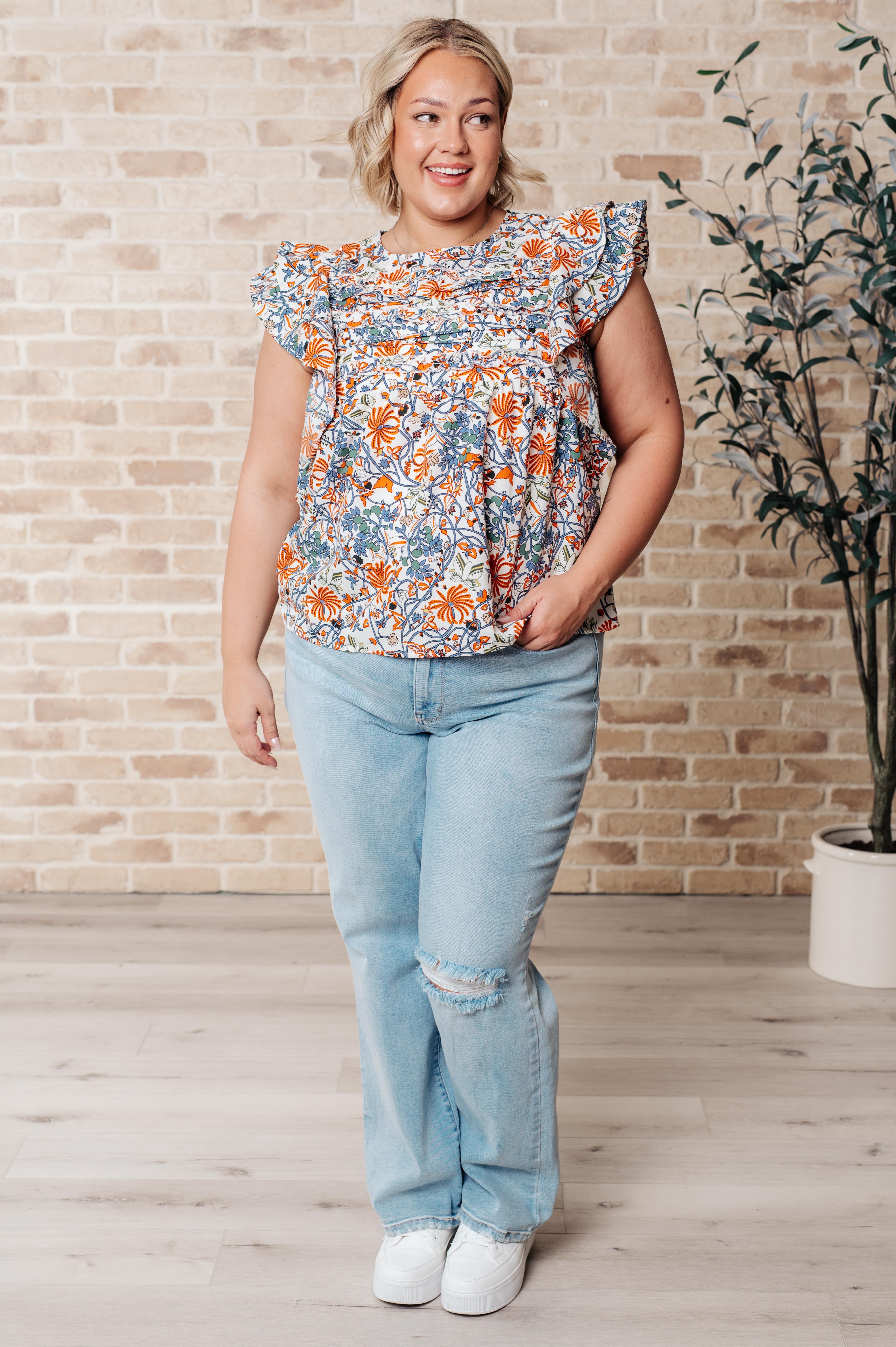 Elegant Flutter Sleeve Blouse for Women - Soft & Comfortable Casual Top - Perfect for Office, Date Night & Summer Outfits