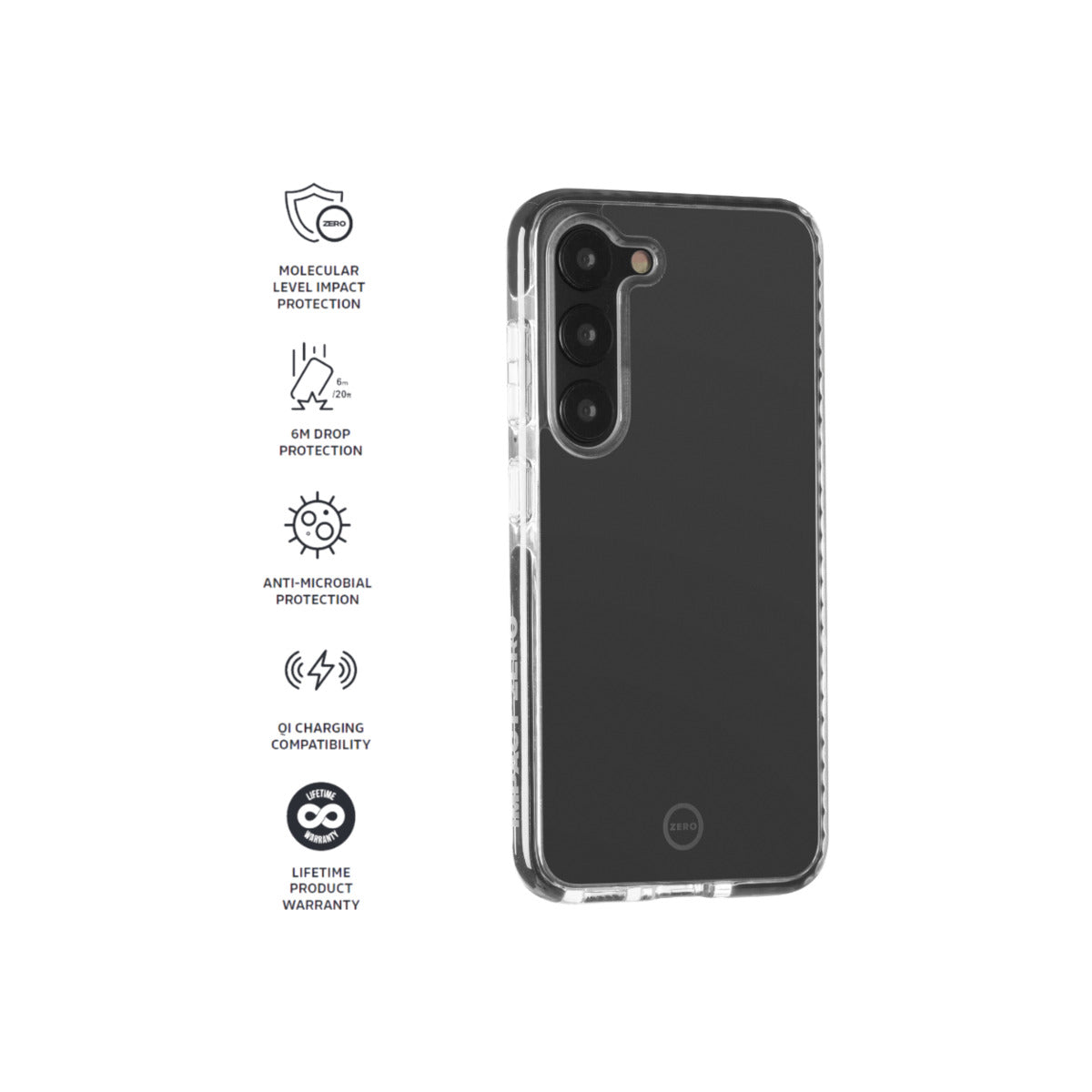 Impact Zero® Clear Shockproof Phone Case for Samsung Galaxy S23 - Slim Protective Cover for Everyday Use & Travel