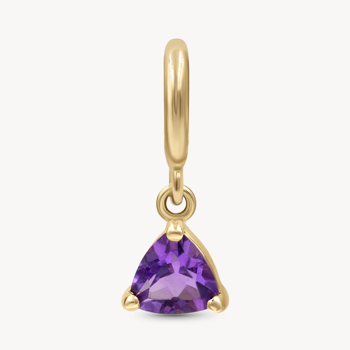 February Birthstone Amethyst Charm - Elegant Jewelry Gift for Valentine's Day & Anniversary - Perfect for Necklaces, Bracelets & Special Occasions