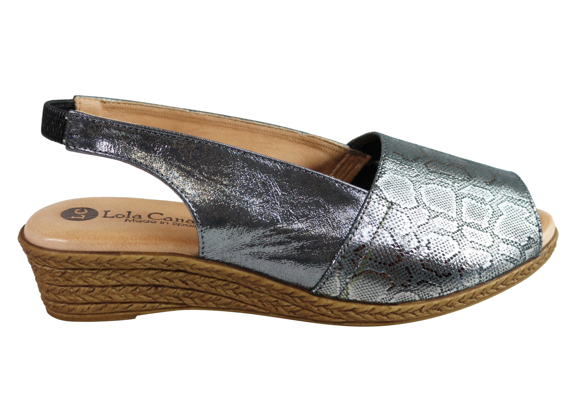 Lola Canales Glee Women's Comfort Leather Wedge Sandals - Handmade in Spain - Perfect for Summer Outings & Beach Vacations