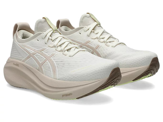 ASICS Gel-Nimbus 27 Women's Running Shoes (B Width) - Cream/Mineral Beige | Cushioned Support for Long-Distance Running & Marathon Training
