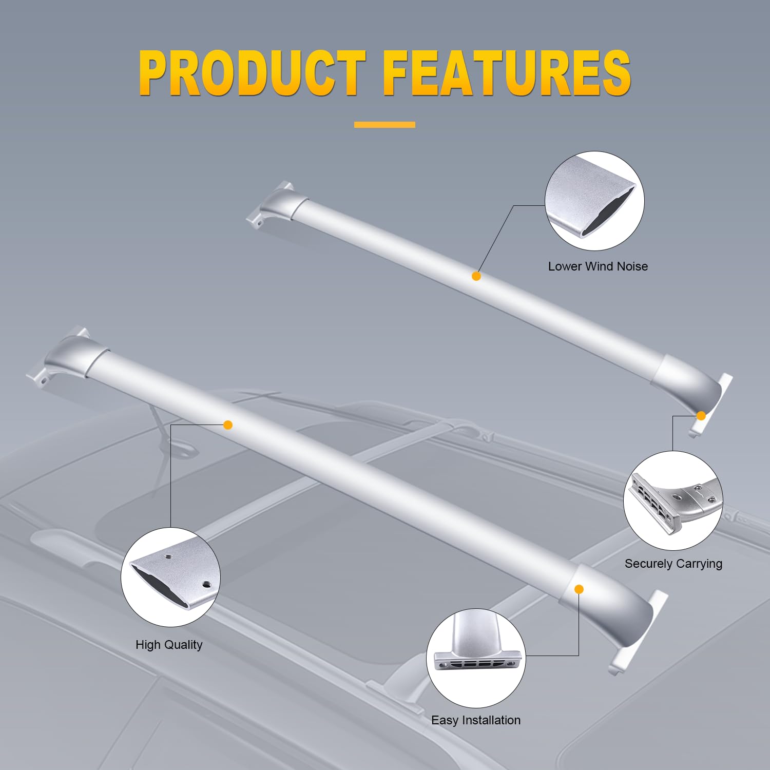 OCPTY Roof Rack Cargo Carrier for Nissan Pathfinder 2013-2020 - Heavy Duty Cross Bars for Rooftop Luggage - Compatible with Side Rail Models Only - Perfect for Road Trips, Camping & Outdoor Adventures