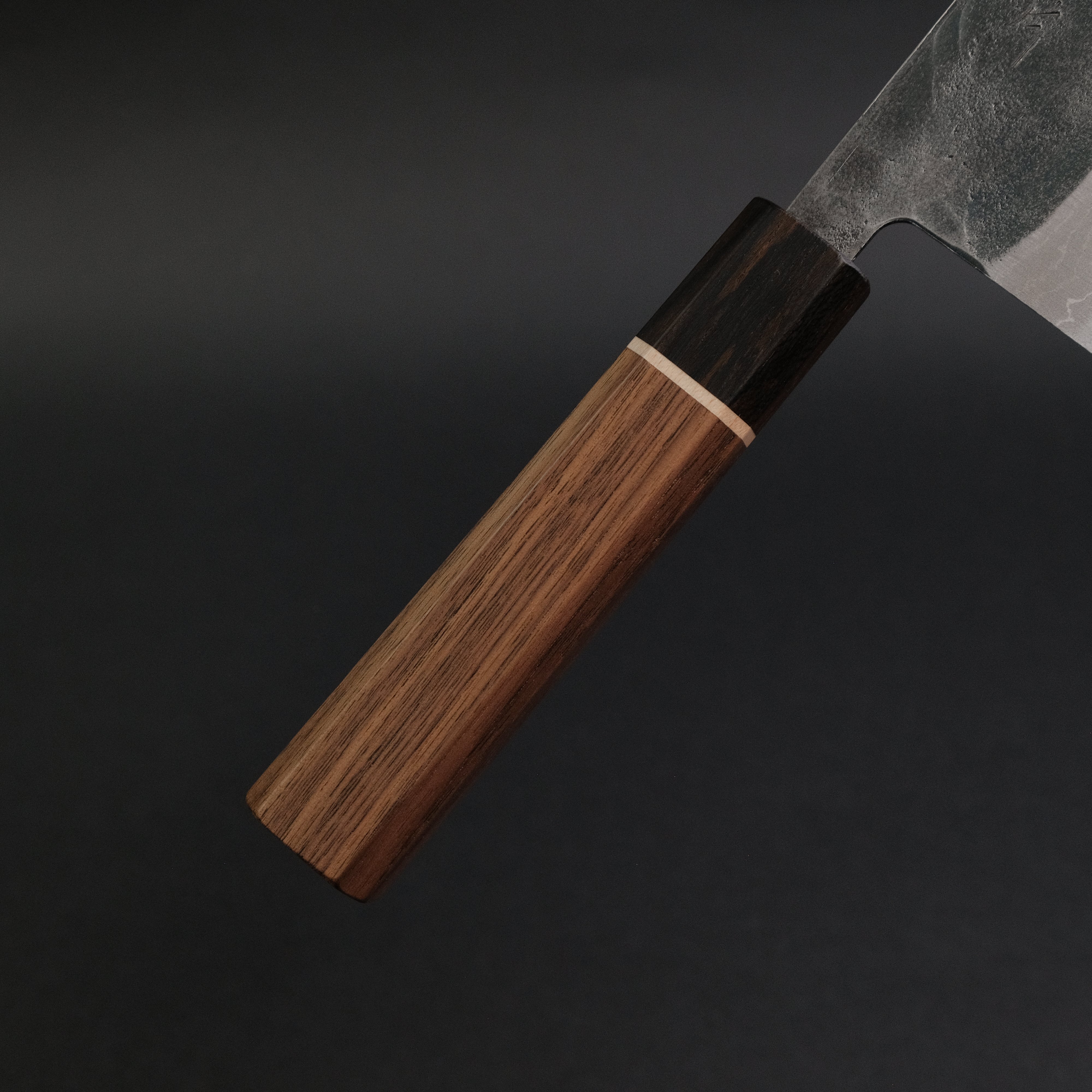 Hitohira Echizen NB White #2 Kurouchi Damascus Nakiri Knife 165mm - Premium Walnut Handle with Ziricote Ferrule - Japanese Chef Knife for Precision Vegetable Cutting & Slicing - Ideal for Home Cooks & Professional Kitchens