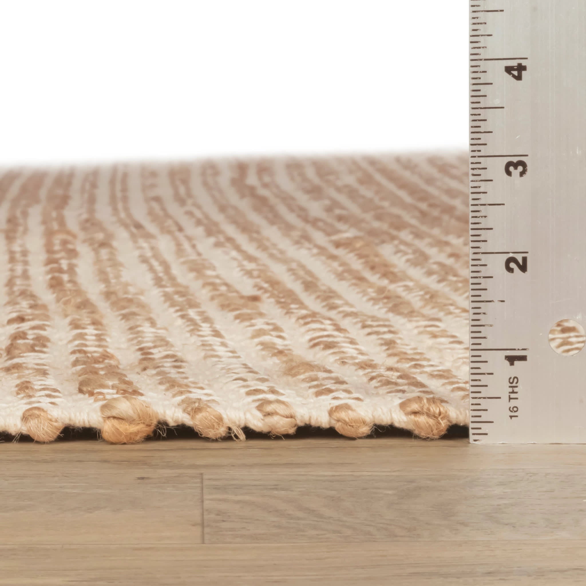 Handwoven Jute Area Rug - Natural Ivory Bohemian Style Floor Mat for Living Room, Bedroom, or Nursery | Eco-Friendly Home Decor