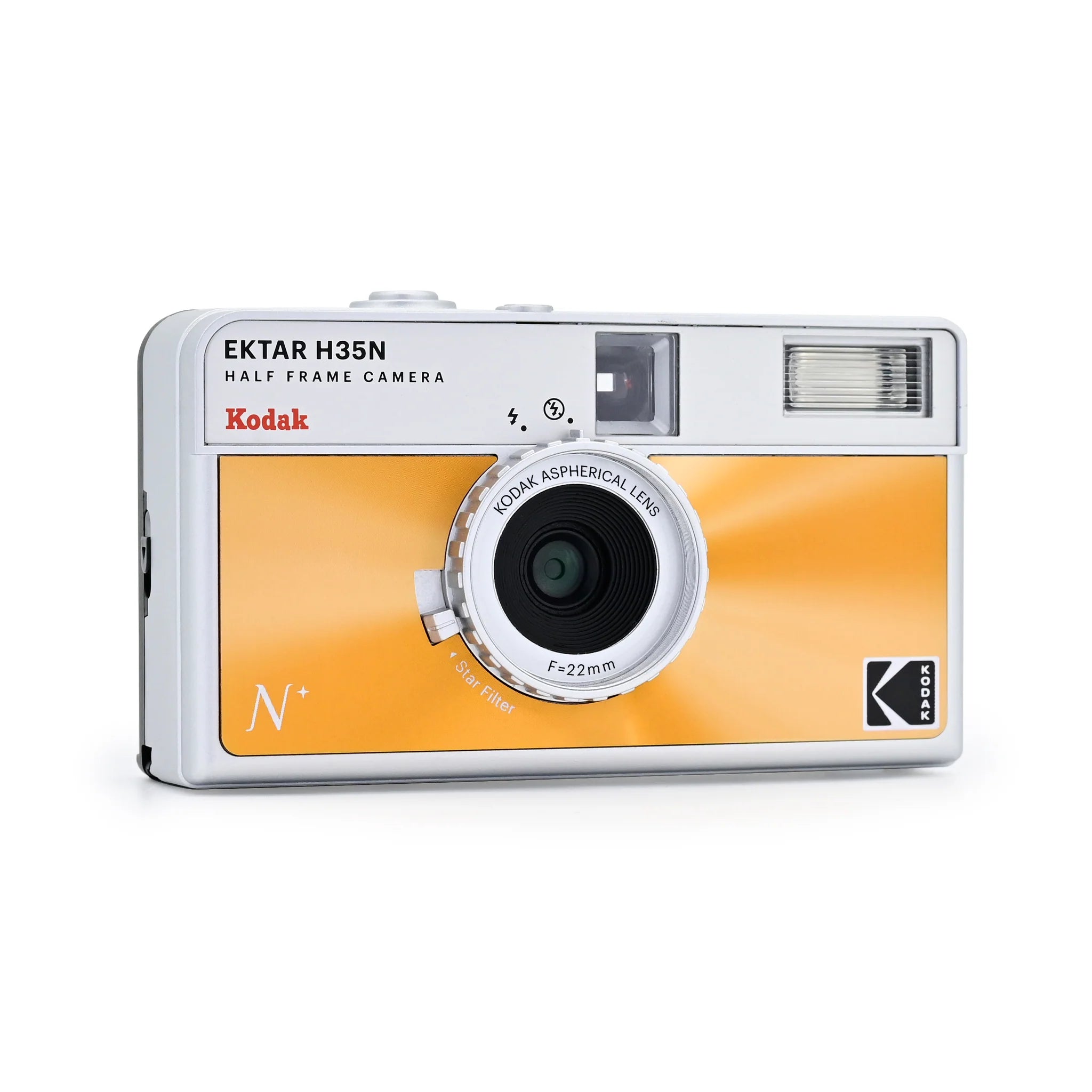 Kodak Ektar H35N Half Frame 35mm Film Camera - Glazed Orange | Vintage Style Compact Camera for Travel, Street Photography & Everyday Use