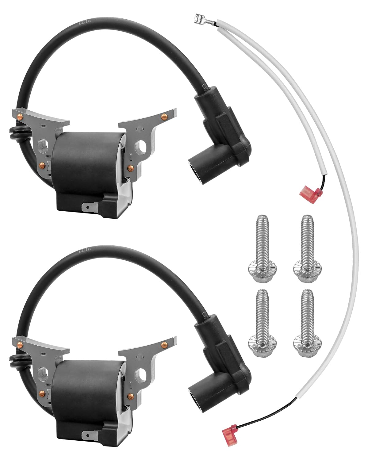 Generac GP15000 GP1500 GP1750 Ignition Coil Kit - Replacement for 0K63030SRV - 2 Pack with Connecting Cable & Fixing Screws - Perfect for Generator Maintenance & Repair