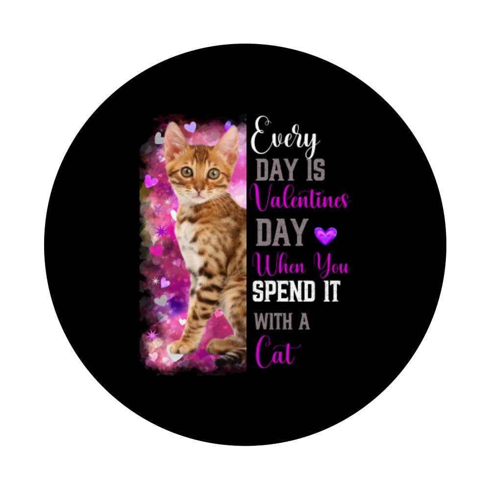 Valentine's Day Cat-Themed PopSockets Swappable PopGrip for Women - Cute Gift for Mom, Sister & Cat Lovers | Perfect for Phones, Tablets & Valentine Gifts