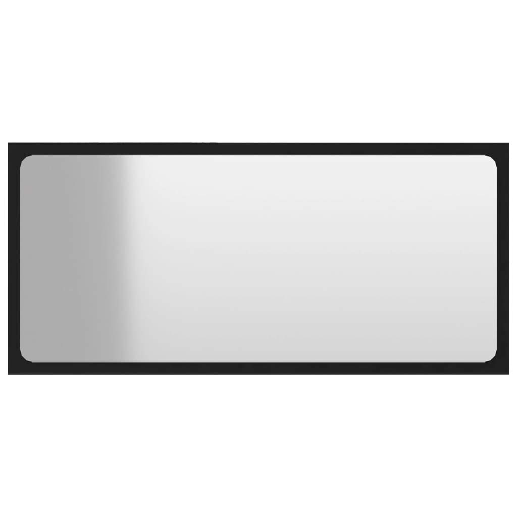 Modern Black Bathroom Mirror - 31.5
