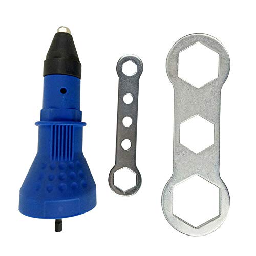 Cordless Electric Rivet Nut Gun - Heavy Duty Riveting Tool with Insert Nut Drill Adapter & Bits for Metal, Wood, and Plastic - Perfect for DIY, Automotive, and Construction Projects