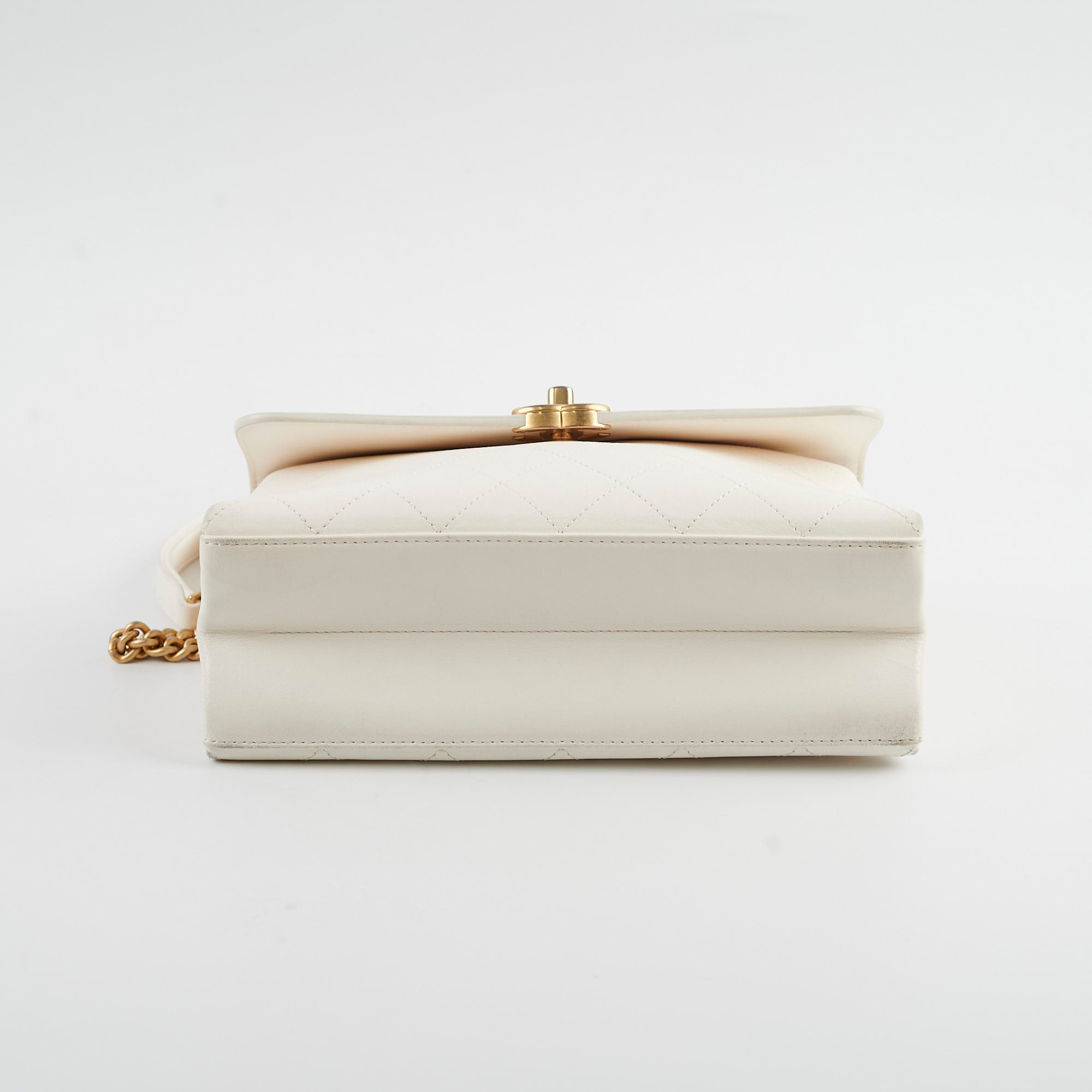 Chanel Reversible Quilted Flap Bag White Gold Hardware 25 Series - Luxury Crossbody Purse for Women, Perfect for Parties & Evening Events