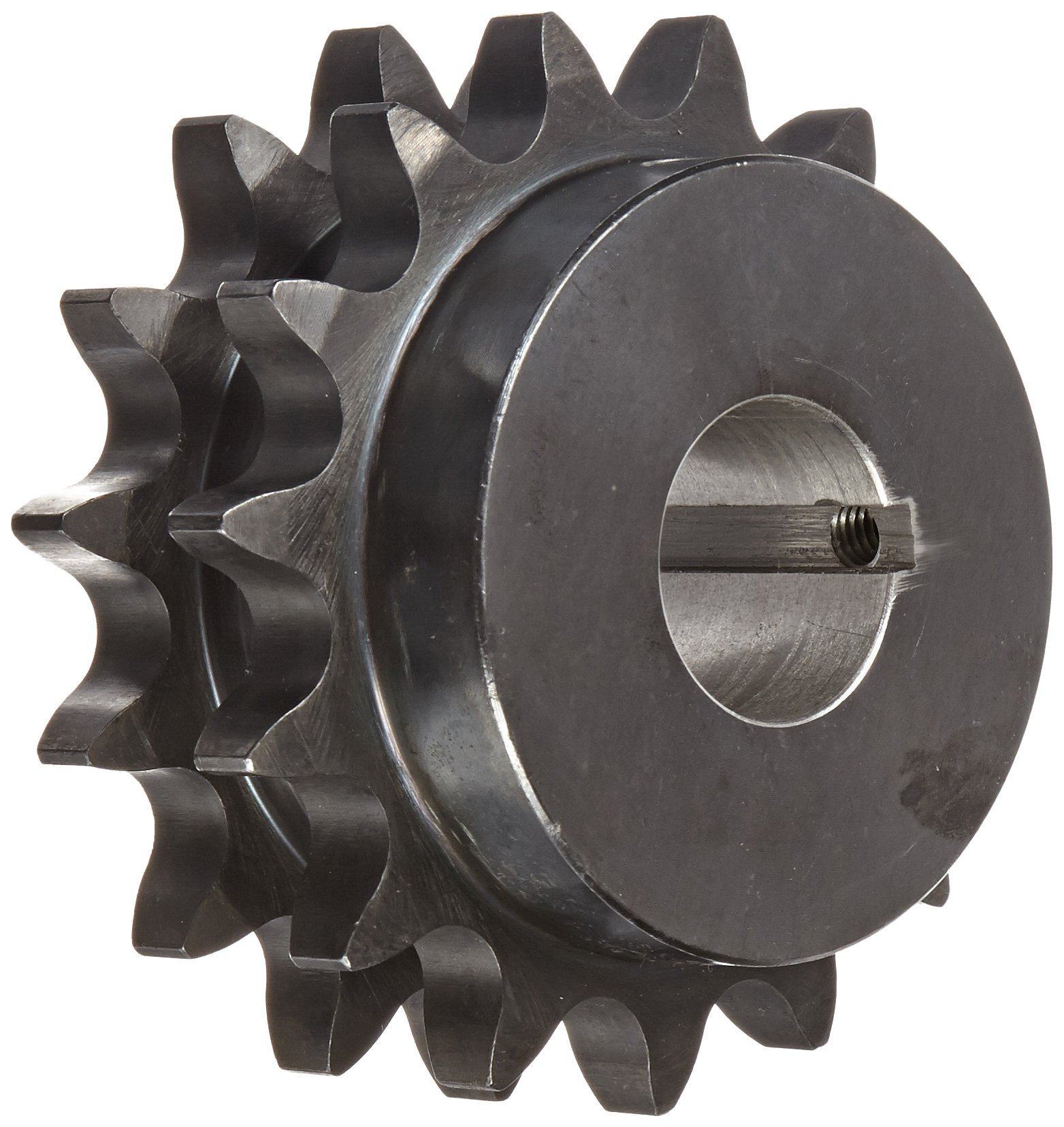 Martin Winch Roller Chain Sprocket - Hardened Teeth, Bored-to-Size, Type B Hub, Double Strand, 80 Chain Size, 1