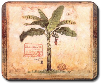 Large Palm Art Plate Mouse Pad - Non-Slip Gaming & Office Desk Mat for Computers, Laptops - Perfect for Work, Gaming & Home Office Use