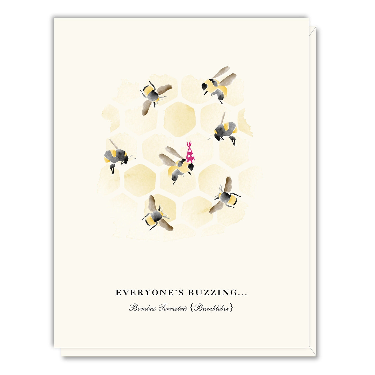 Funny 'Everyone's Buzzing' Birthday Card - Perfect for Bee Lovers & Humorous Celebrations - Great for Friends, Family & Coworkers