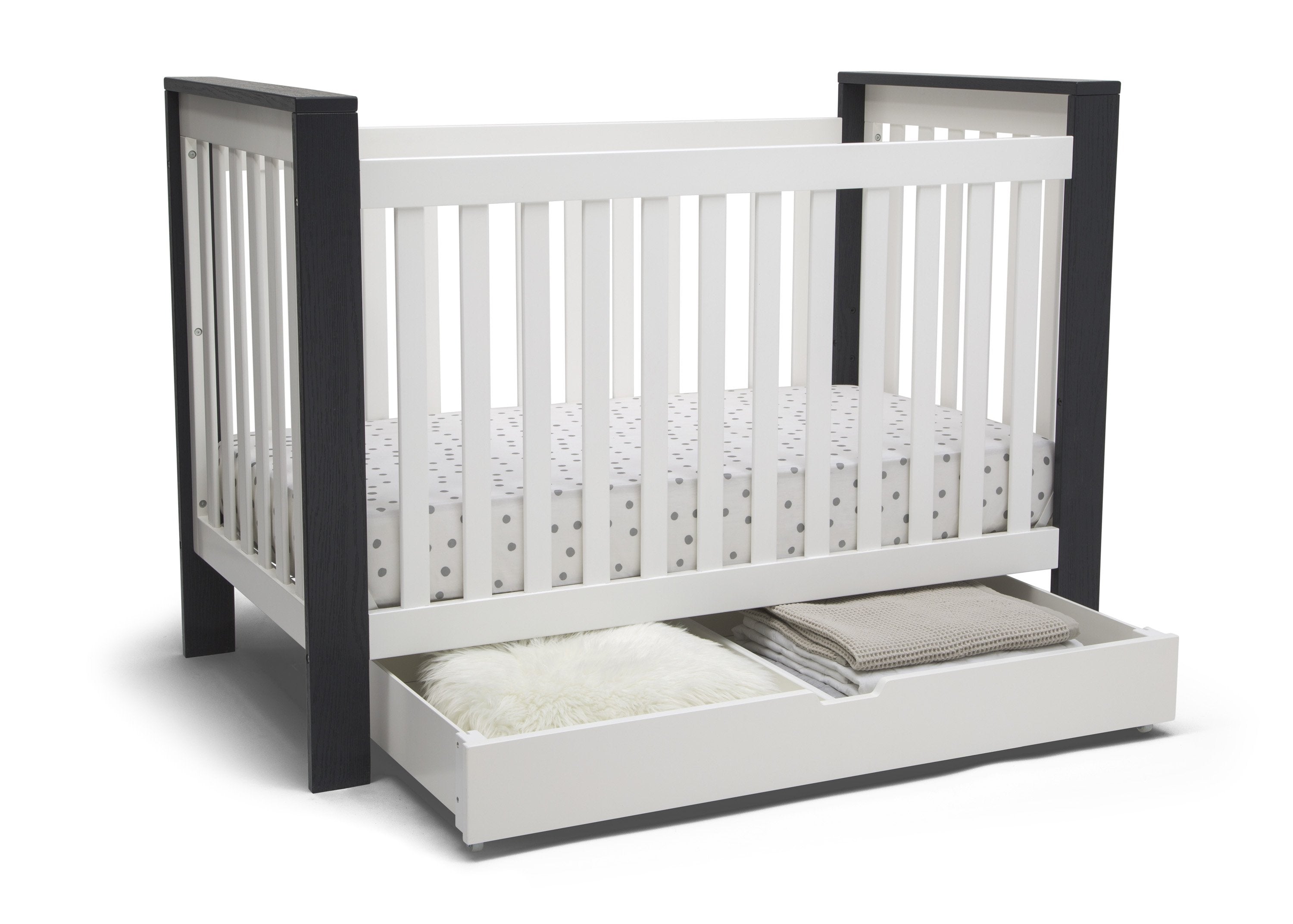 Under Crib Roll Out Storage Trundle - Space Saving Baby Nursery Organizer for Diapers, Blankets & Toys - Perfect for Small Bedrooms & Nursery Organization