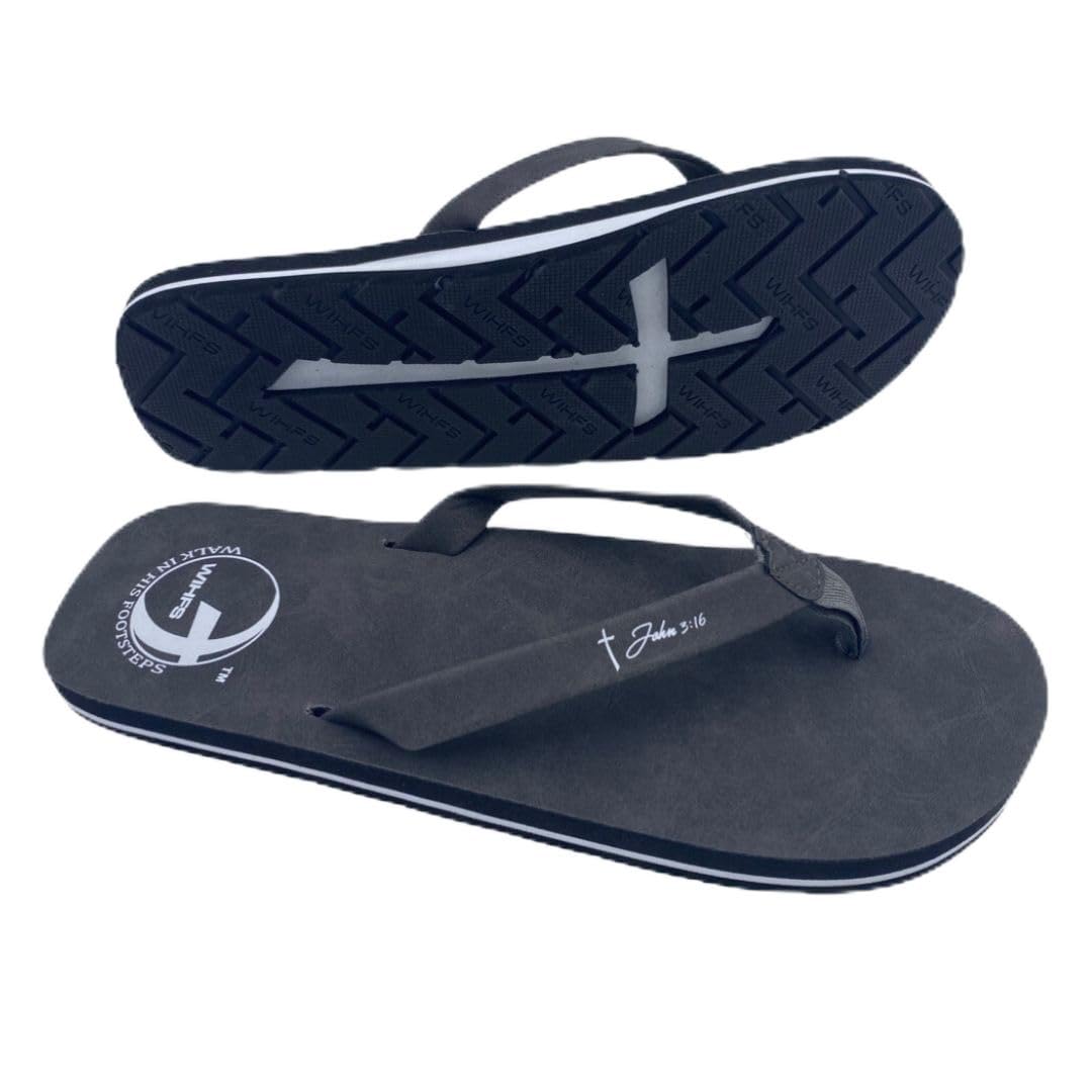 Women's Christian Sandals with John 3:16 Bible Verse - Comfortable Flip Flops for Church, Beach & Summer Outfits - Unique Religious Apparel & Footwear