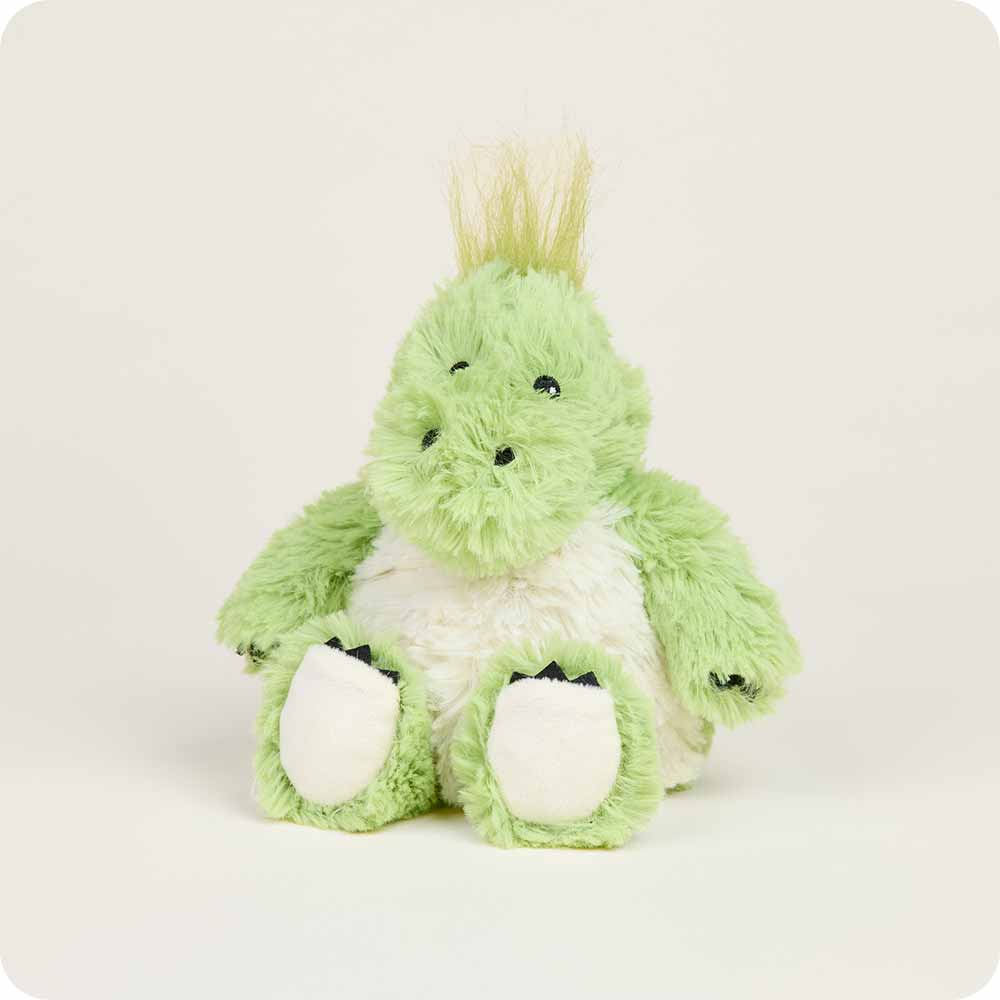 Green Dinosaur Warmies Junior - Adorable Microwavable Plush Toy for Kids | Perfect for Bedtime Comfort, Anxiety Relief & Sensory Play
