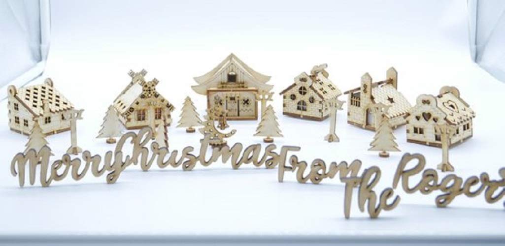 3D Wooden Christmas Village Puzzle - DIY Gingerbread House Building Kit for Kids & Adults, Holiday Tree Ornaments & Home Decor, Perfect for Family Crafting & Seasonal Displays