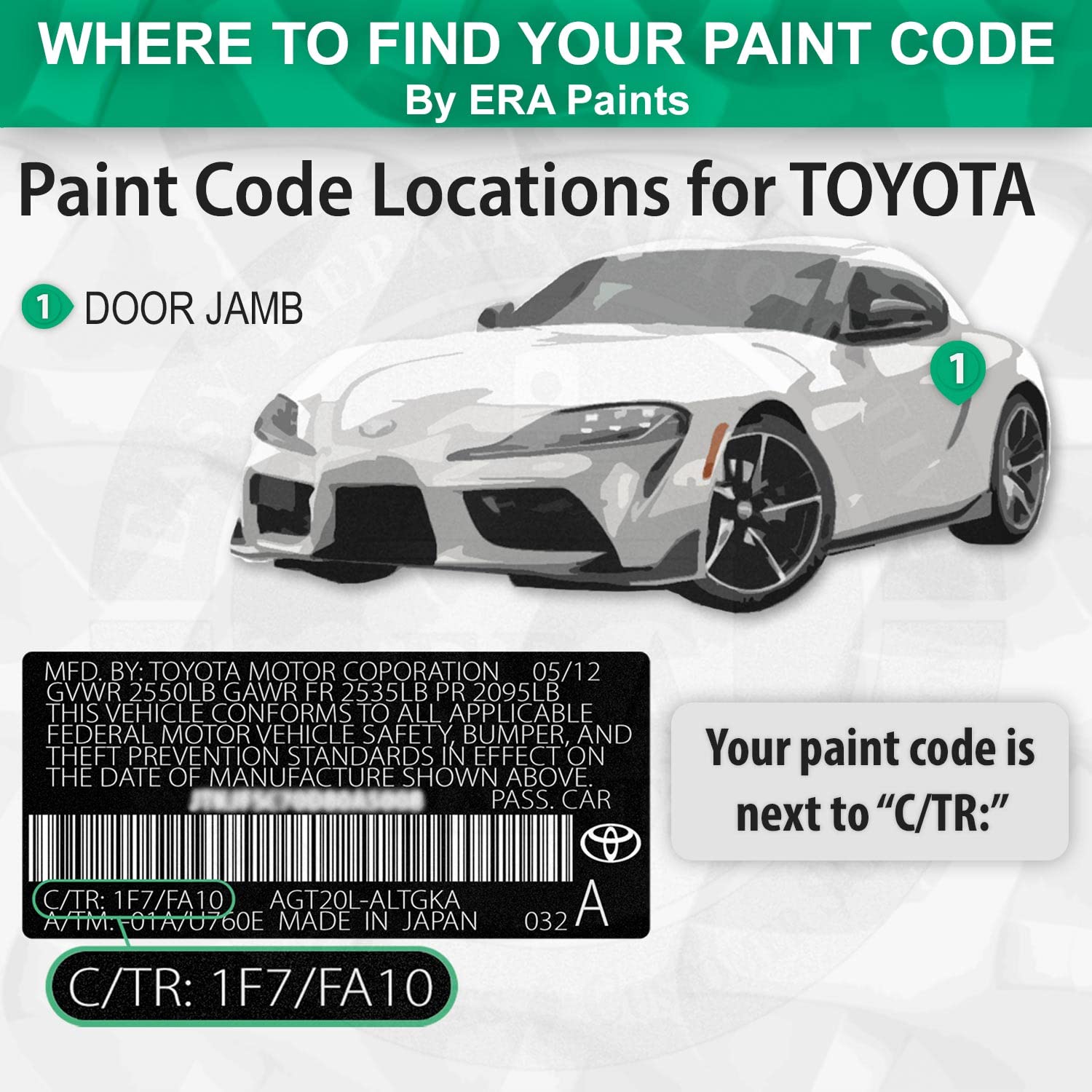 ERA Paints 183 - Blue Slate Metallic Exact Match Automotive Touch Up Paint Spray for TOYOTA Vehicles | Pro Kit | Scratch Repair & Car Maintenance