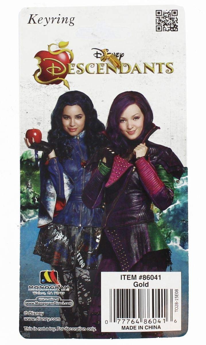 Marvel Descendants Logo Gold Pewter Keychain - Premium Collectible Key Ring for Fans, Gifts, and Everyday Use | Perfect for Backpacks, Keys, and Lanyards