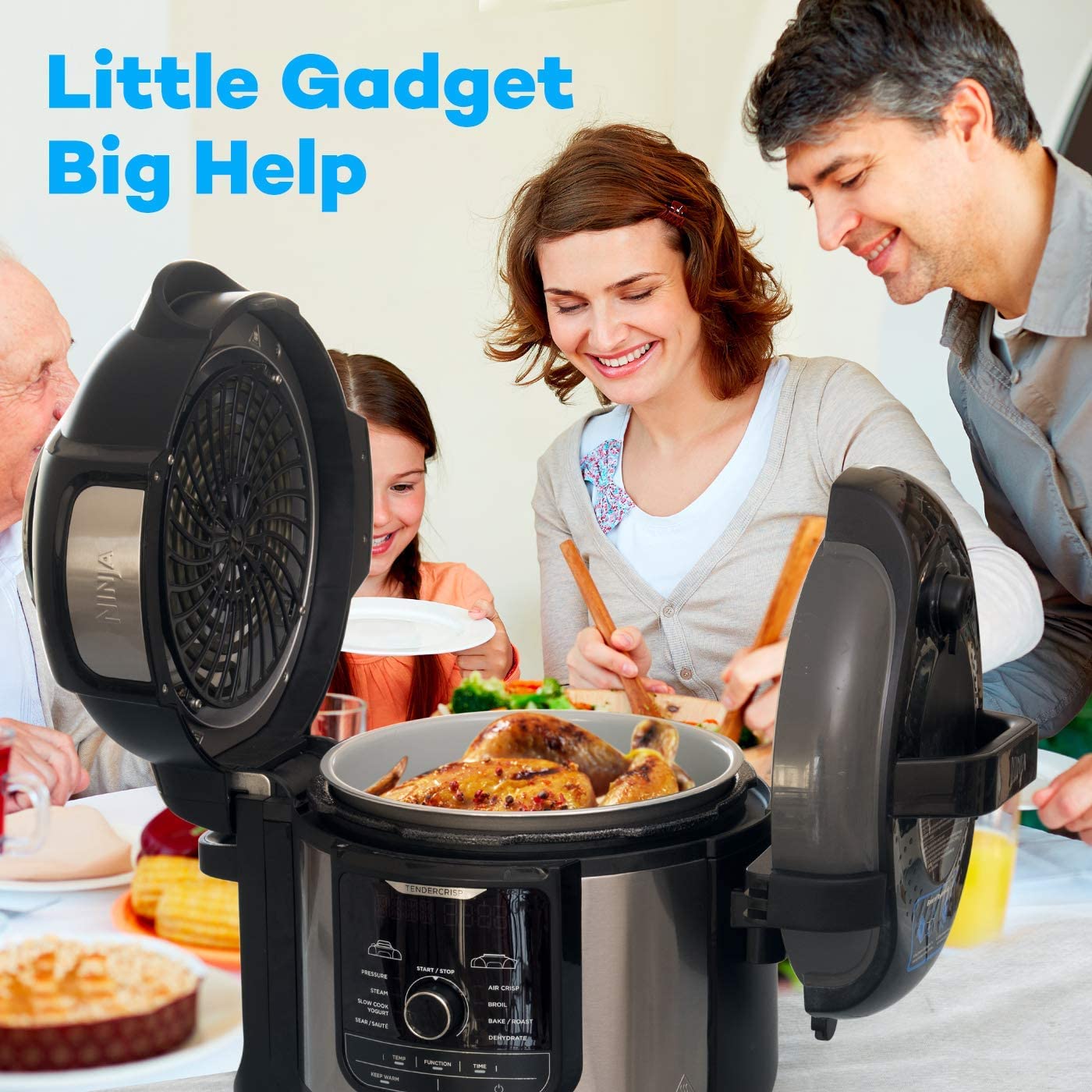 Goldlion Lid Holder & Stand Accessories for Ninja Foodi Pressure Cooker & Air Fryer 6.5 & 8 Quart - Patent Design - Perfect for Kitchen Organization & Hands-Free Cooking