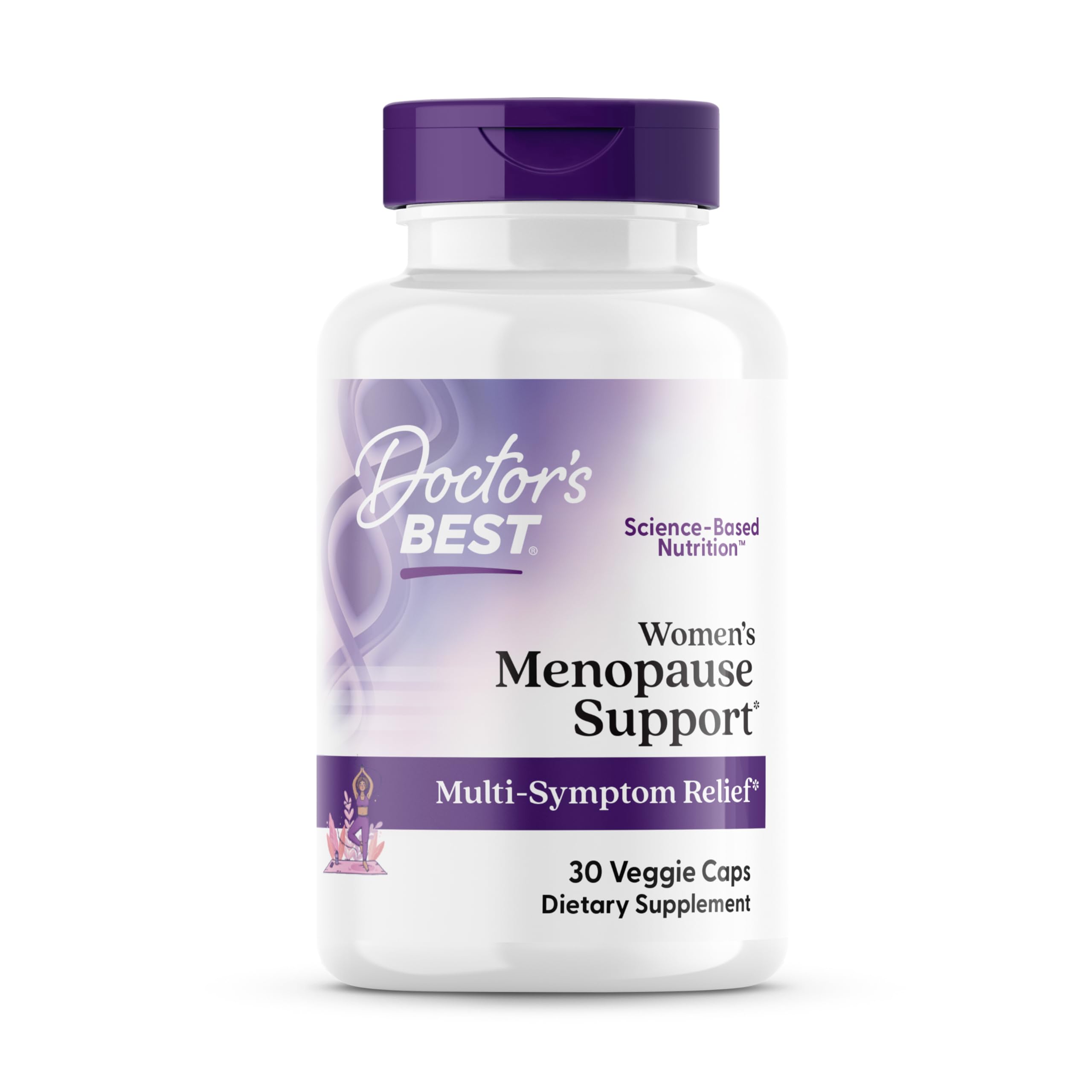 Doctor's Best Women's Menopause Support Supplement - 30 Vegetarian Capsules | Hormone Balance & Hot Flash Relief for Perimenopause & Postmenopause | Daily Wellness Support