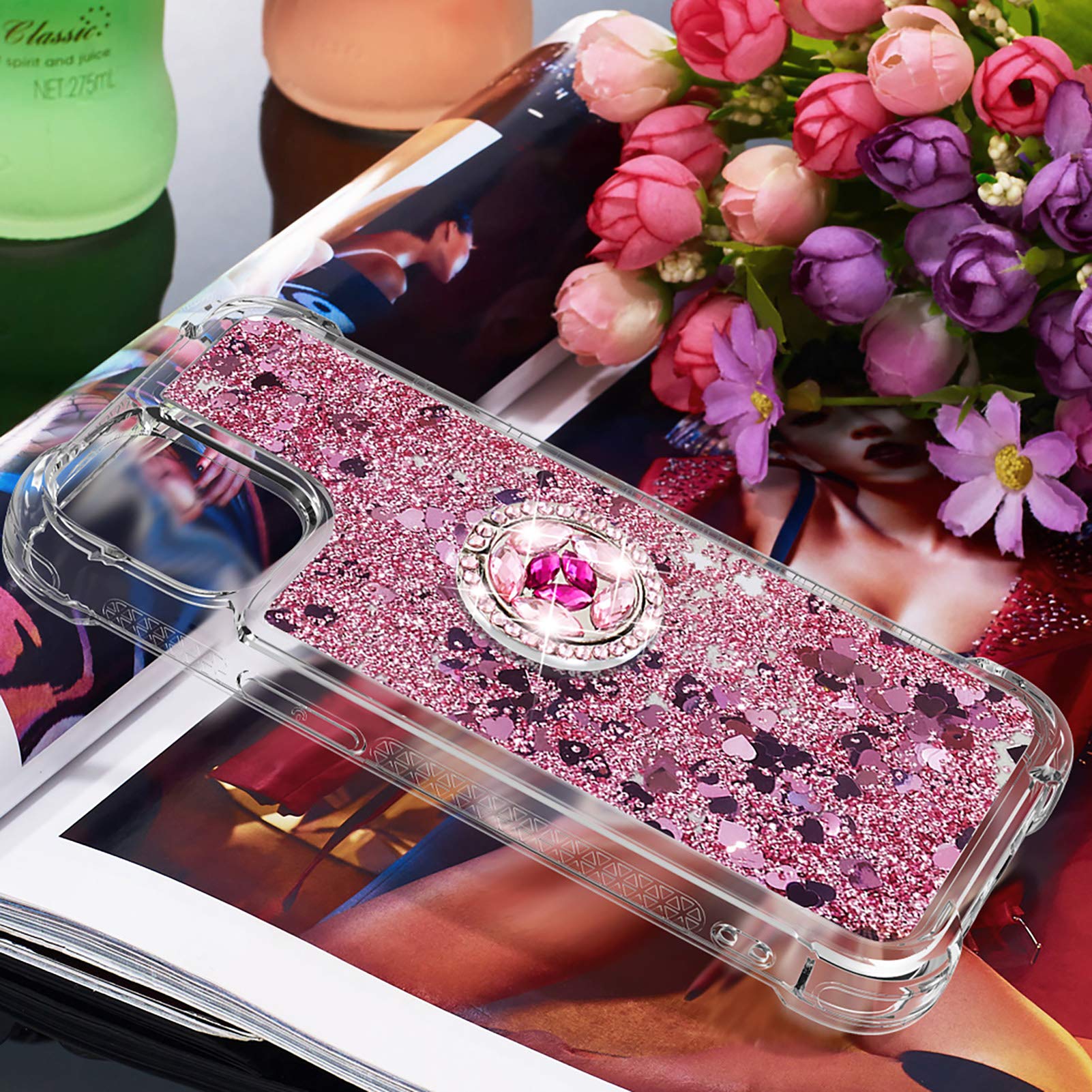 CCSmall Liquid Glitter Phone Case Compatible with iPhone 12 Pro Max (6.7