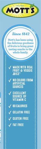Mott's Assorted Fruit Flavored Snacks - Gluten Free, 10 Count (8 oz) - Healthy Kids Lunchbox Snacks & On-the-Go Treats for School, Work & Travel