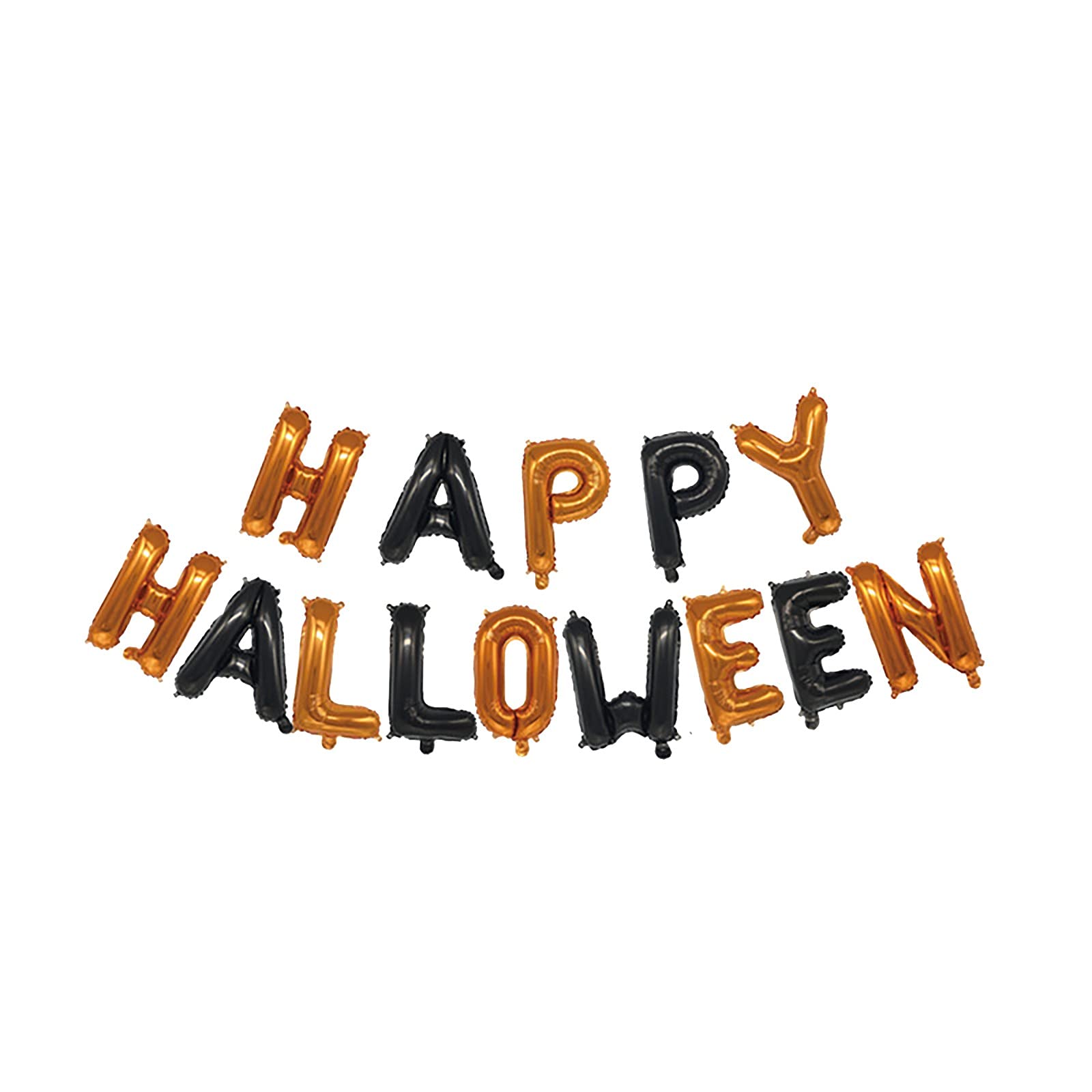 VAISA Halloween Party Decorations - Black & Orange Alphabet Foil Balloons for Halloween Decor, Party Supplies, and Spooky Home Decoration | Perfect for Halloween Parties, Haunted House Themes, and Fall Festival Celebrations