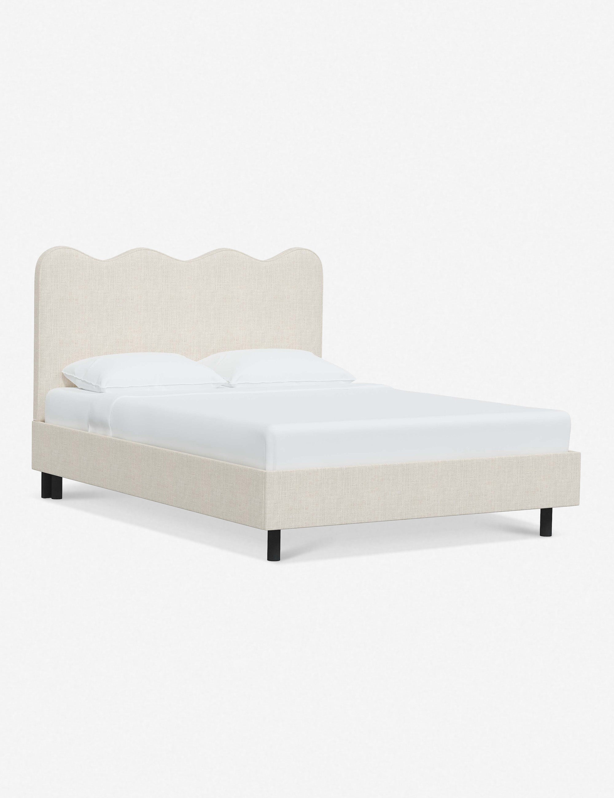 Modern Clementine Platform Bed Frame - Queen Size, Wooden Slat Support, Sturdy & Minimalist Design - Perfect for Bedrooms, Guest Rooms & Small Spaces