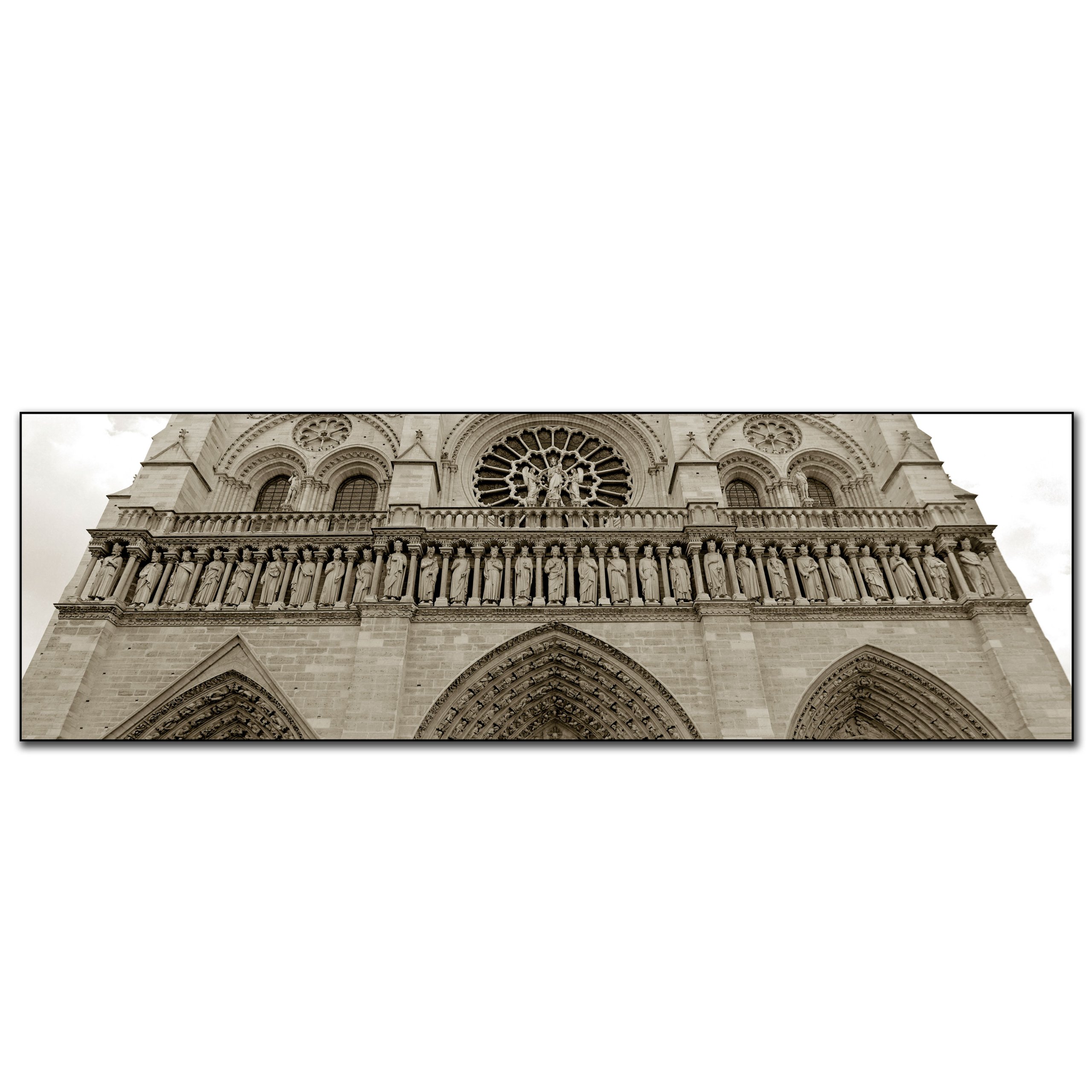 Preston Notre Dame Canvas Art Print - 8x24 Inch Trademark Wall Decor for Home & Office | Perfect for Living Room, Bedroom, or Gift