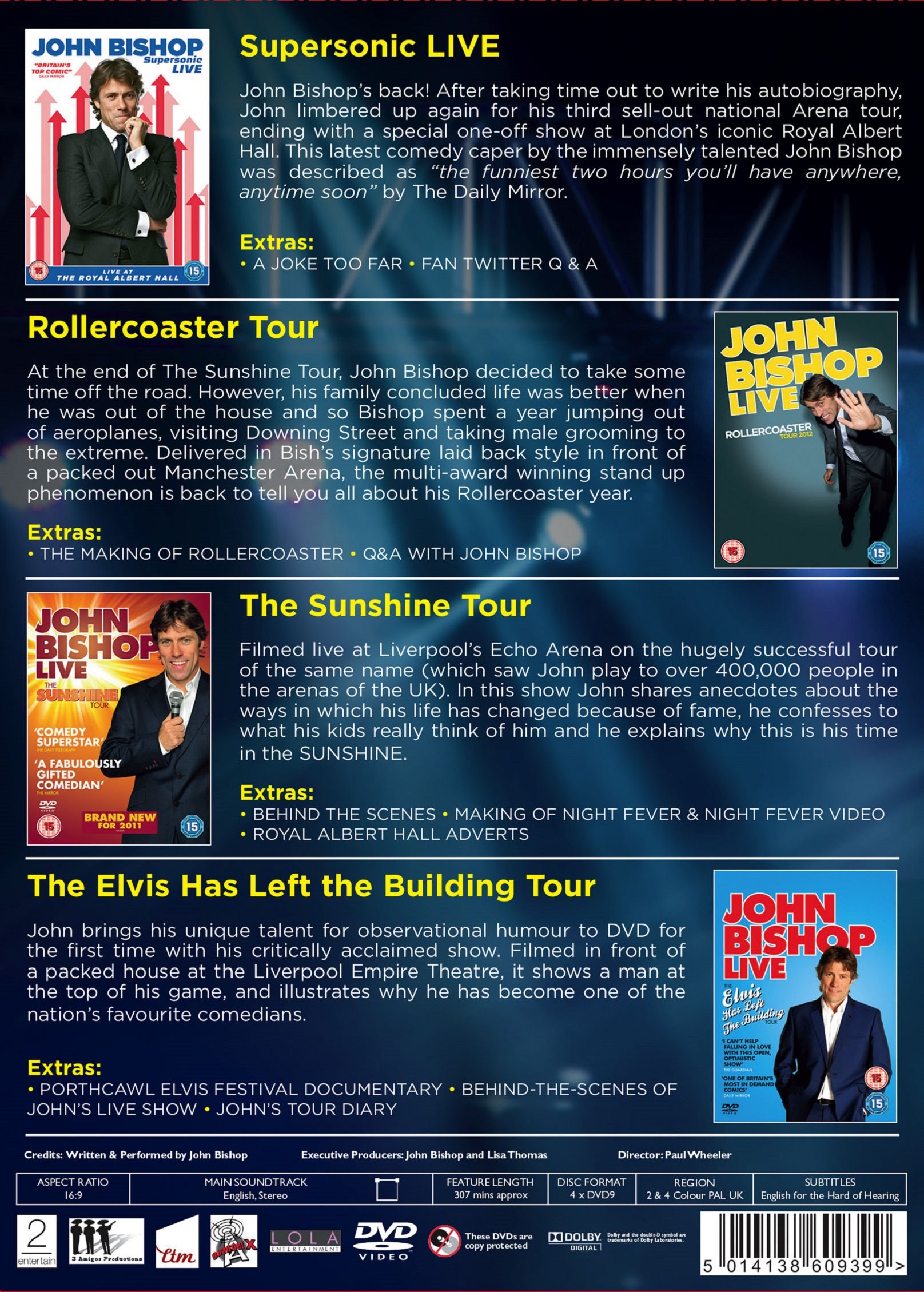 John Bishop Live: Box Of Laughs [DVD] [2016] - Stand-Up Comedy Show for Parties, Gifts & Home Entertainment