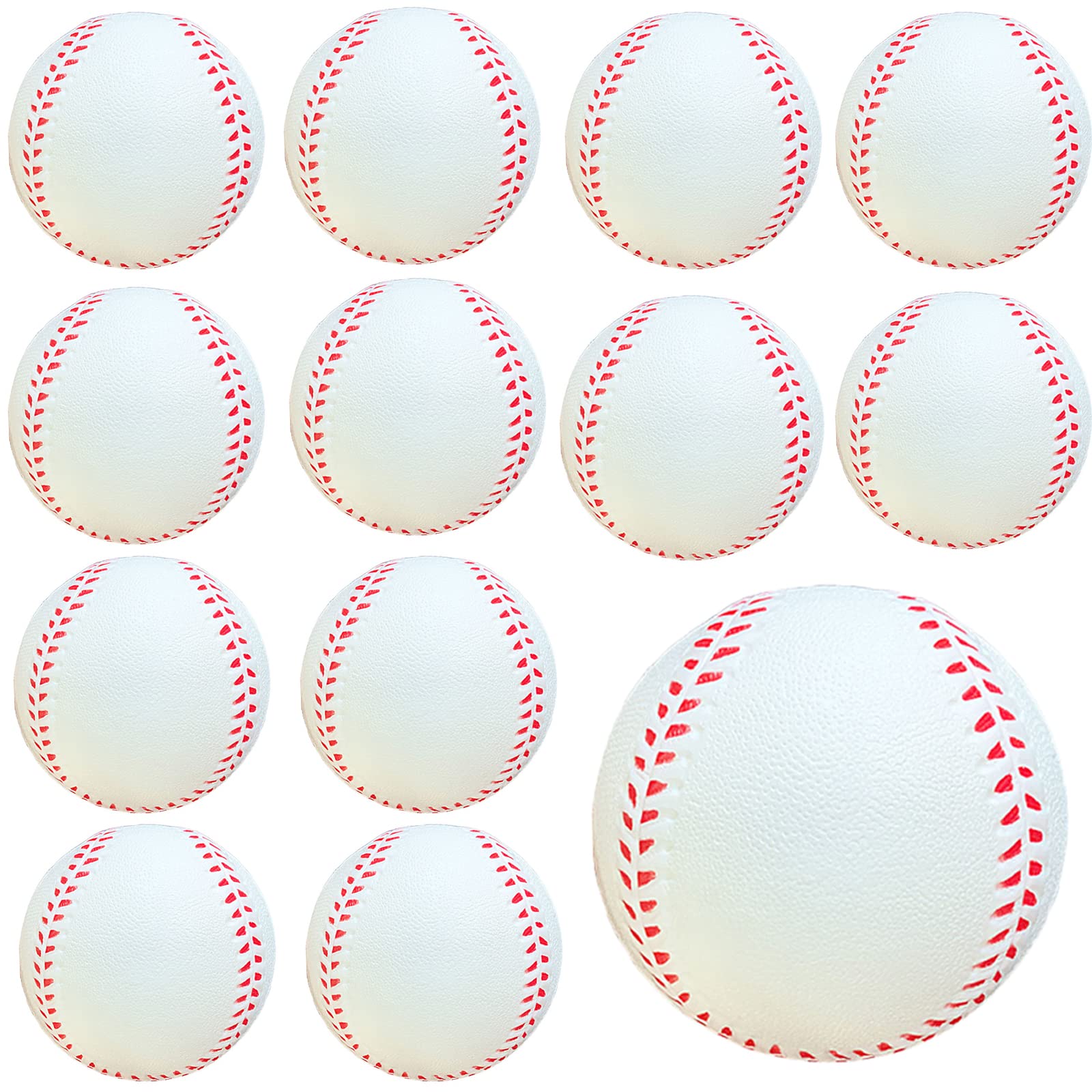 GKK 12 Pack Soft Foam Baseballs for Youth & Teen Players - Safe Training Balls for Hitting Practice, Indoor & Outdoor Games - Perfect for Backyard, School PE, and Baseball Drills