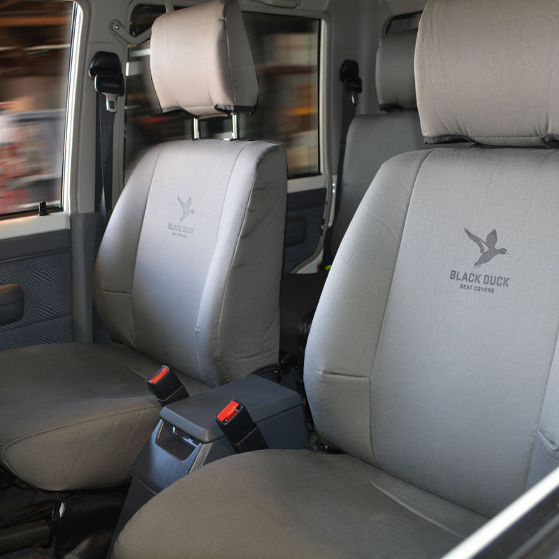 Premium Black Duck Denim Grey Seat Covers for LDV V80 Van & Cab Chassis (2013-Present) - Durable Protection for Work Vans, Delivery Vehicles & Commercial Use