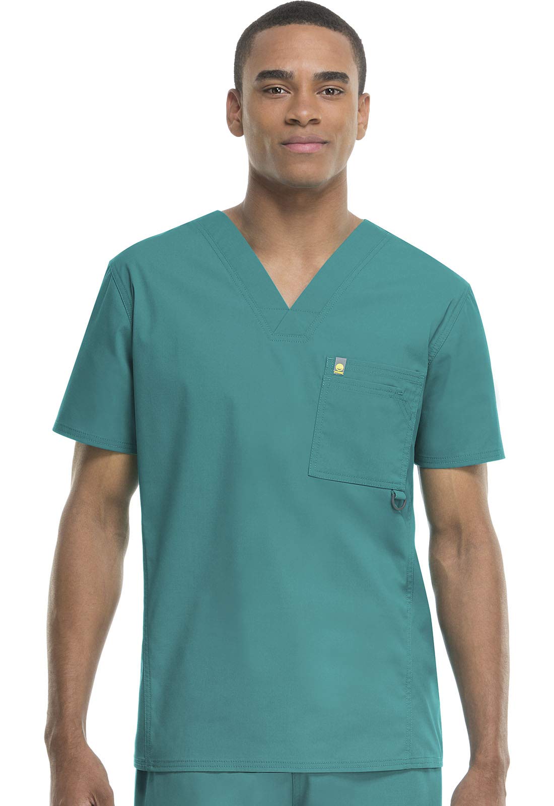 Code Happy Bliss with Certainty Men's V-Neck Scrub Top 16600A - Comfortable Medical Uniform for Doctors & Nurses