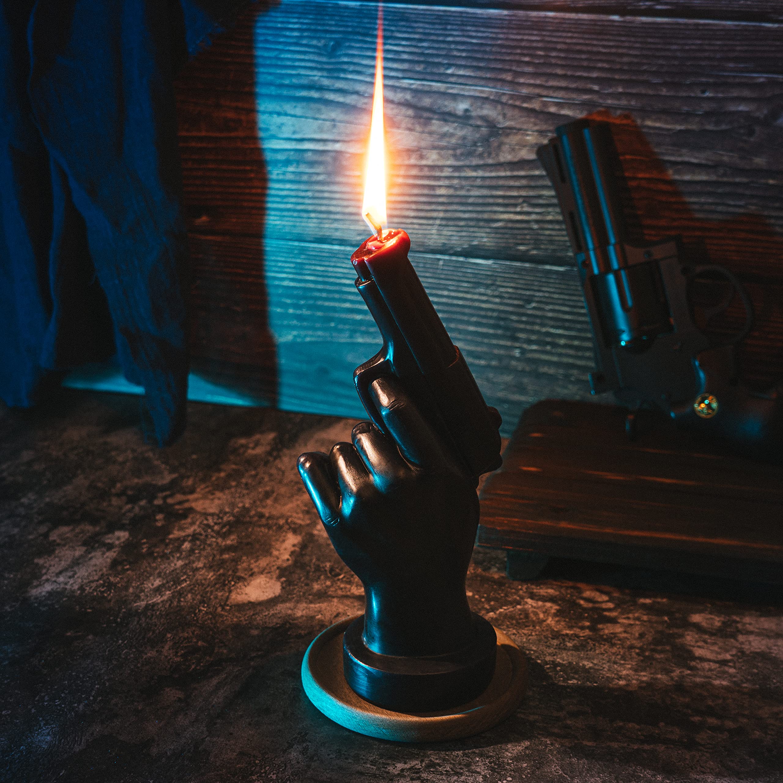 Gute Gun-Shaped Hand Candle - Unique Military & Police Gift for Veterans, Gun Enthusiasts & Fathers - 8