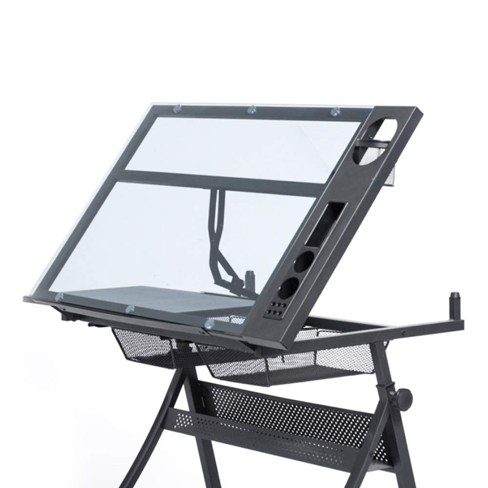 Adjustable Folding Drafting Table - Portable Art Drawing Desk with Tilting Workstation for Artists, Architects & Students | Perfect for Sketching, Crafting & Design Projects at Home or Studio