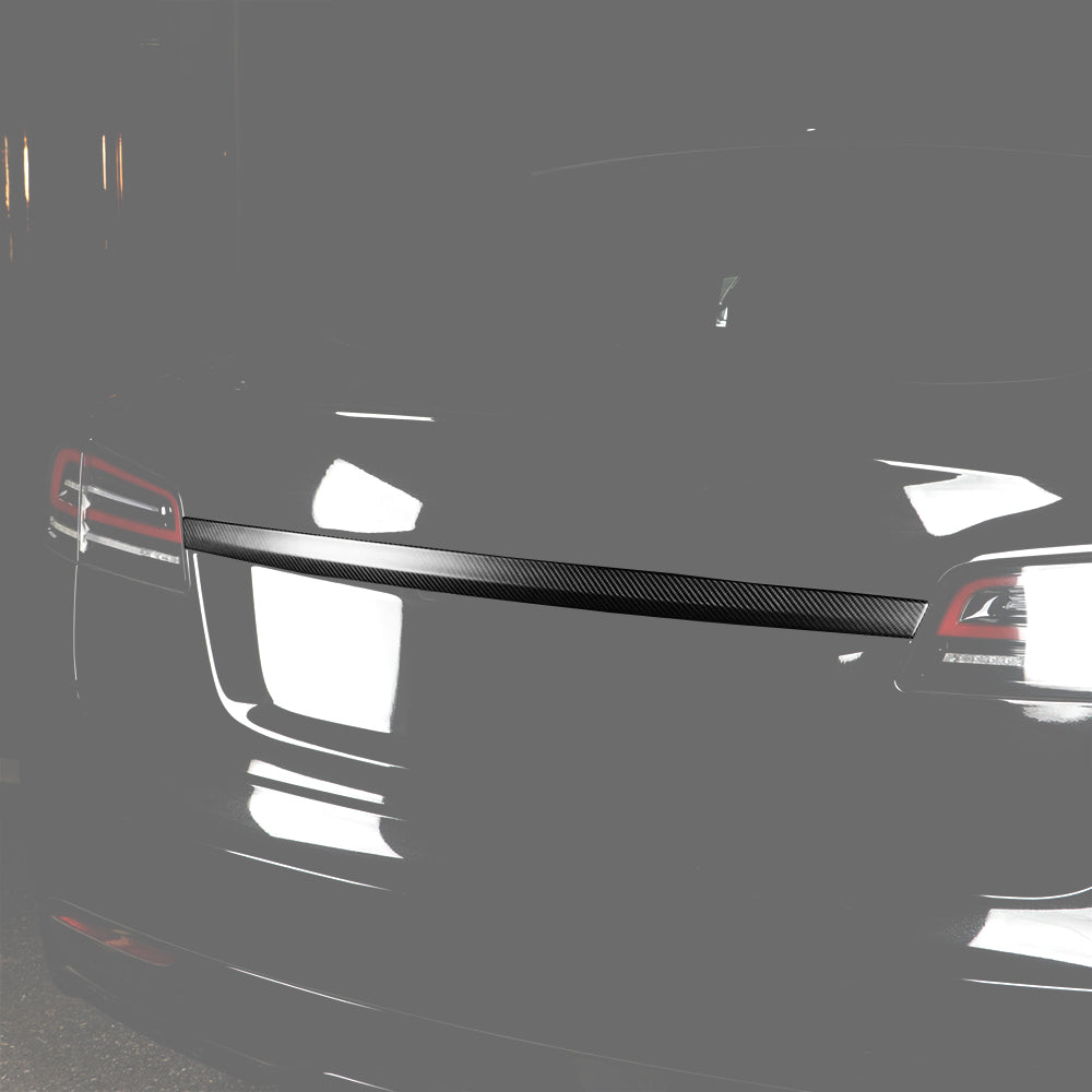 Premium Real Carbon Fiber Tailgate Trim Cover for Tesla Model S 2021-2025 | Durable & Stylish Exterior Upgrade | Perfect for Car Enthusiasts & Customization