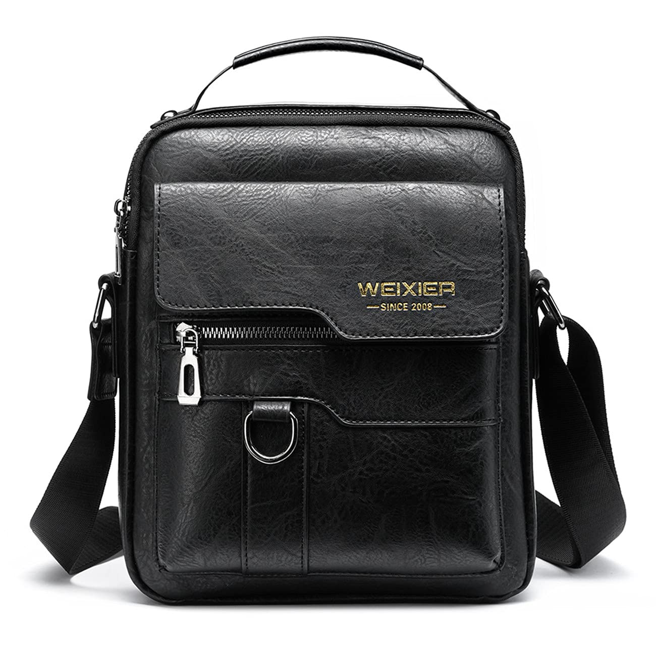 Men's Genuine Leather Shoulder Bag - Water-Resistant Business Commuter Briefcase for Work, Travel & Daily Use