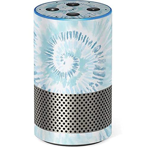 Skinit Decal Audio Skin for Amazon Echo 2nd Generation - Official Licensed Blue & White Tie Dye Design | Custom Protective Vinyl Cover for Smart Speaker - Perfect for Home, Office & Party Decor