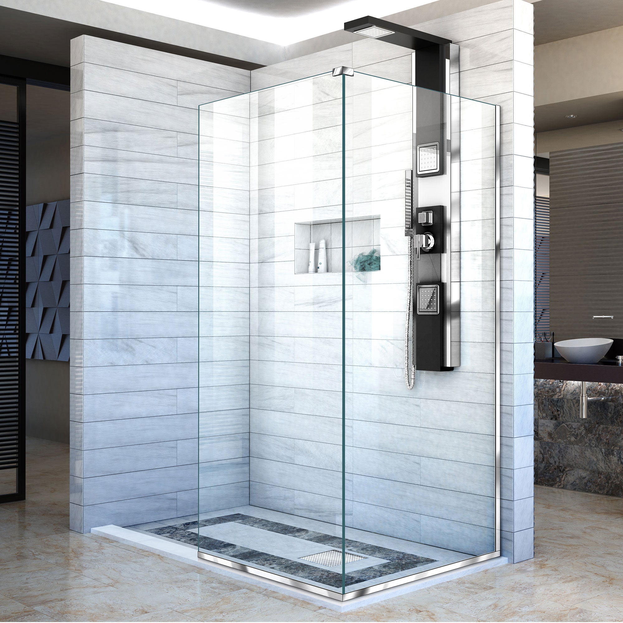 DreamLine Linea Frameless Shower Screens - 34