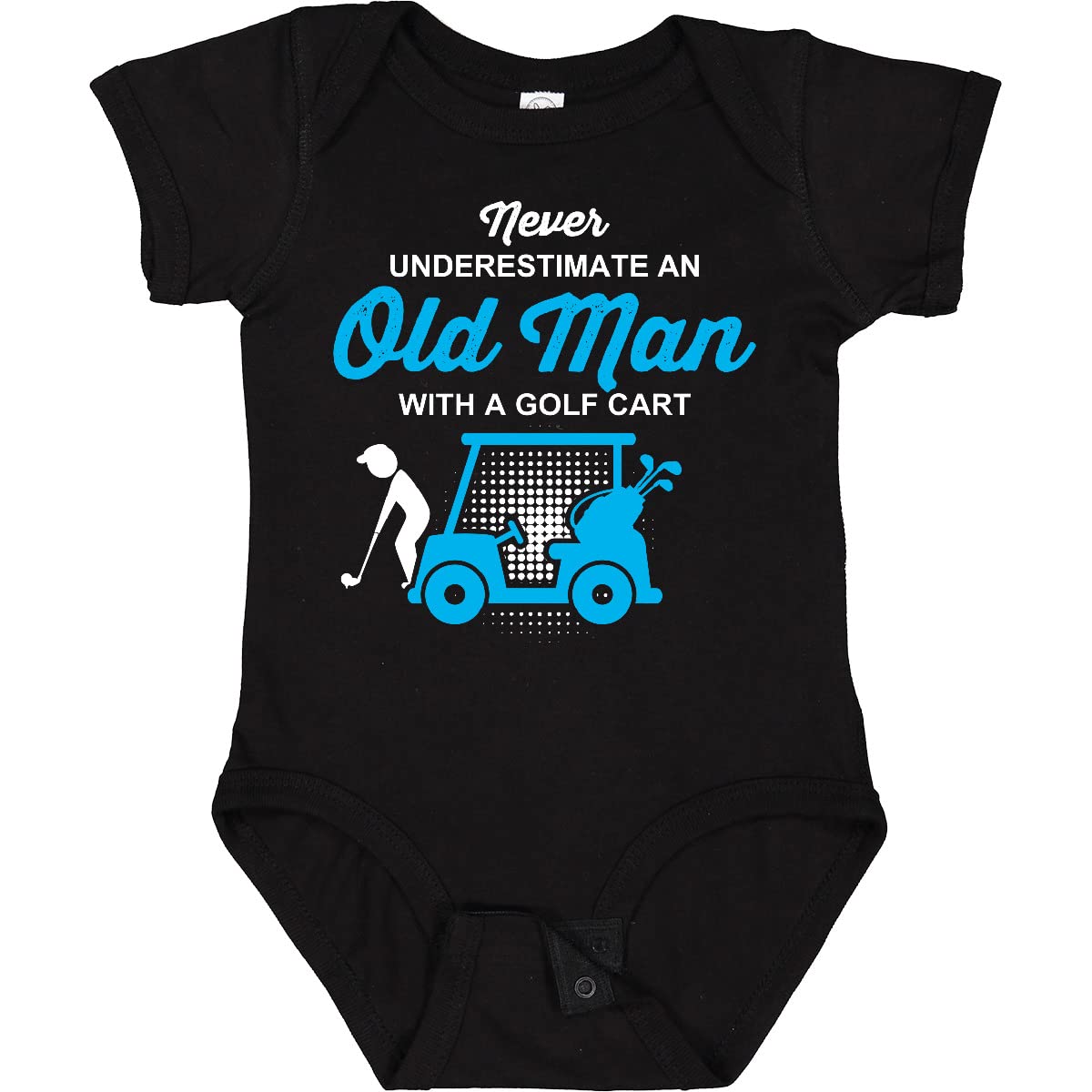 Inktastic Vintage Golf Cart Baby Bodysuit - Cute & Comfortable Infant Onesie for Golf Lovers | Perfect for Family Golf Outings & Photo Shoots