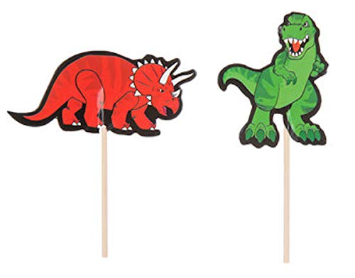 Dinosaur Cupcake Toppers - 26pcs Party Decorations for Birthday, Baby Shower & Special Events | Fun Dino Theme Cake Decorations for Kids Parties