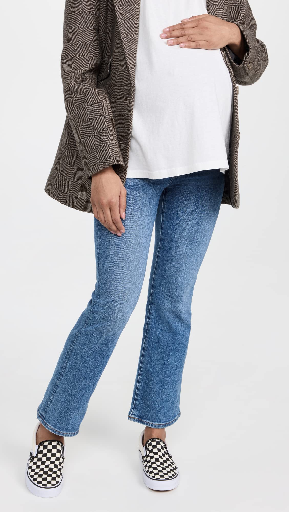 Madewell Women's Maternity Over-The-Belly Kick Out Jeans - Comfortable Stretch Denim Pants for Pregnancy | Perfect for Casual Wear, Work & Everyday Outfits