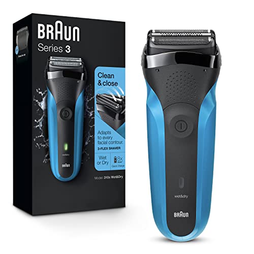Braun Series 3 310s Electric Razor for Men - Rechargeable Wet & Dry Foil Shaver with Precision Trimmer - Perfect for Travel, Home & Gym Use