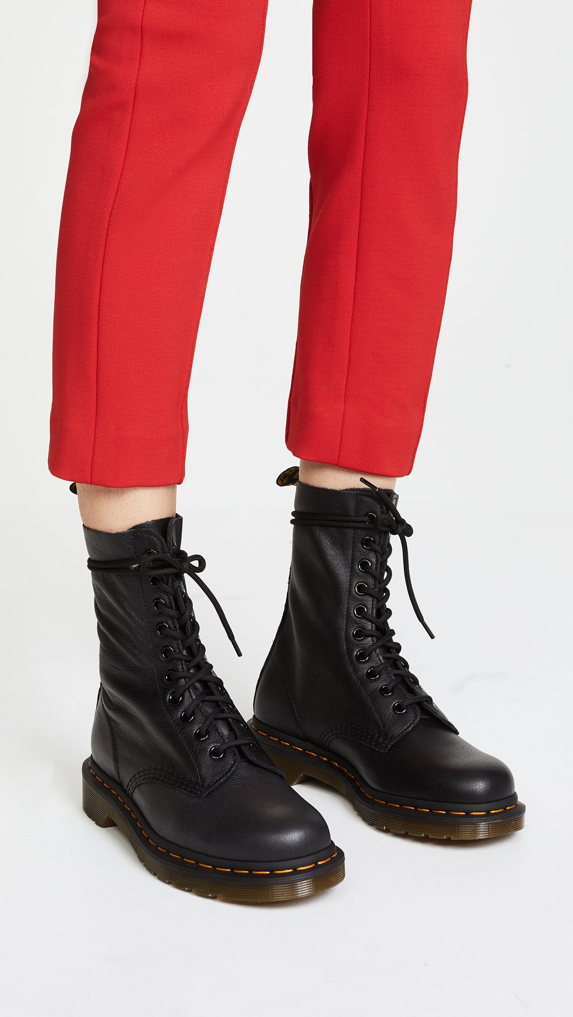 Dr. Martens 1460 8-Eye Leather Boots for Men & Women - Classic Black Combat Boots with Air-Cushioned Sole | Perfect for Punk Fashion, Work Boots & Everyday Streetwear