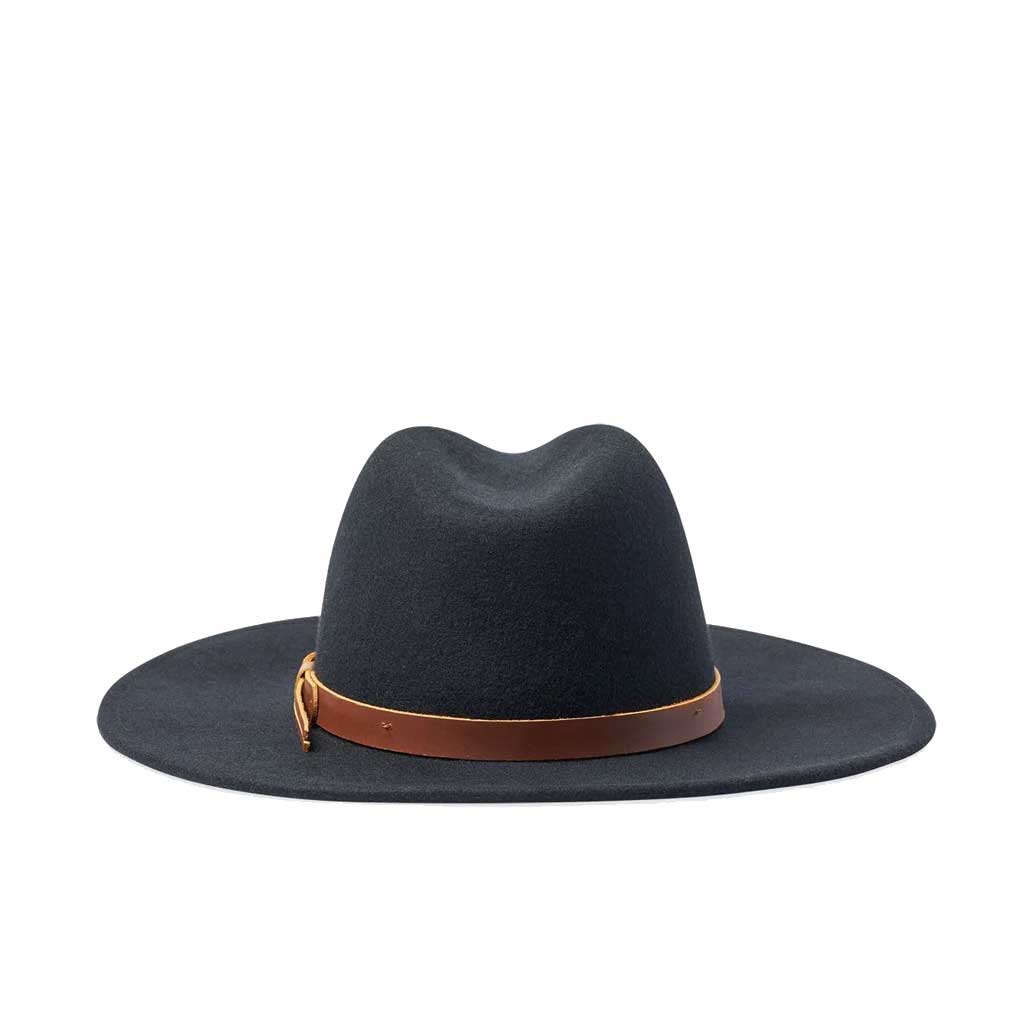 Brixton Field Proper Hat for Men & Women - Classic Black Fedora Hat for Outdoor, Travel & Casual Wear